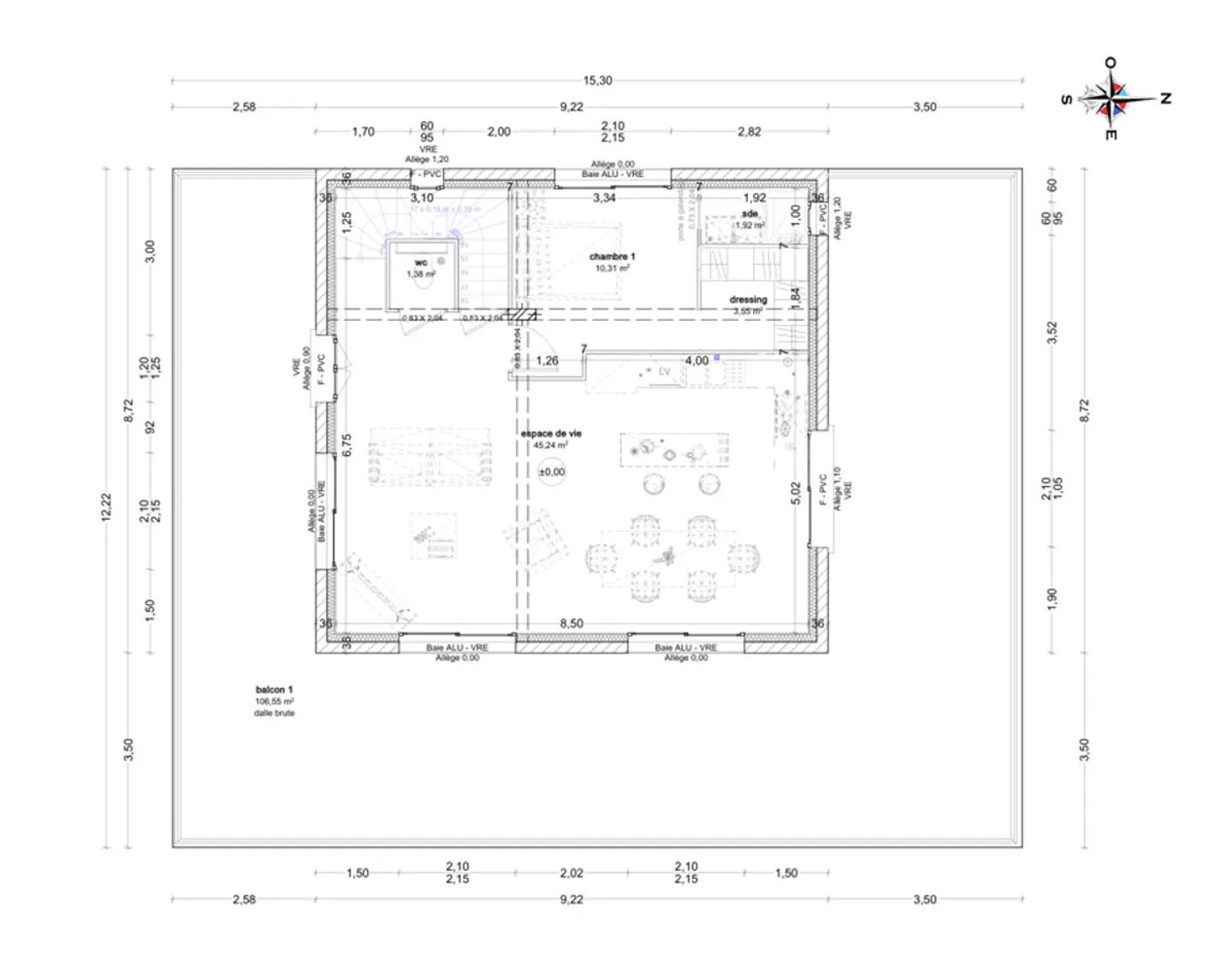 Casa indipendente spaziosa di 4.5 stanze a Bassins - Foto 4 di 5