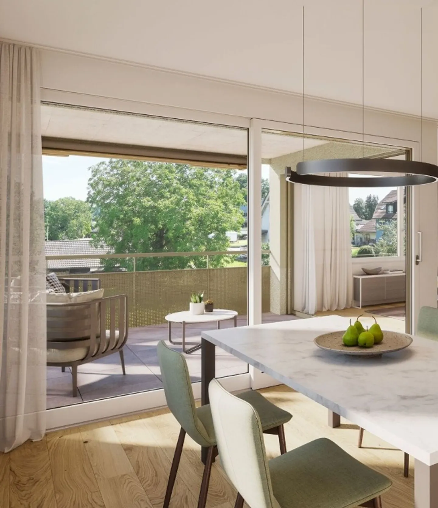 4.5-Zimmer-Neubauwohnung mit Seesicht und grossem Balkon in Güttingen - Photo 6 sur 7