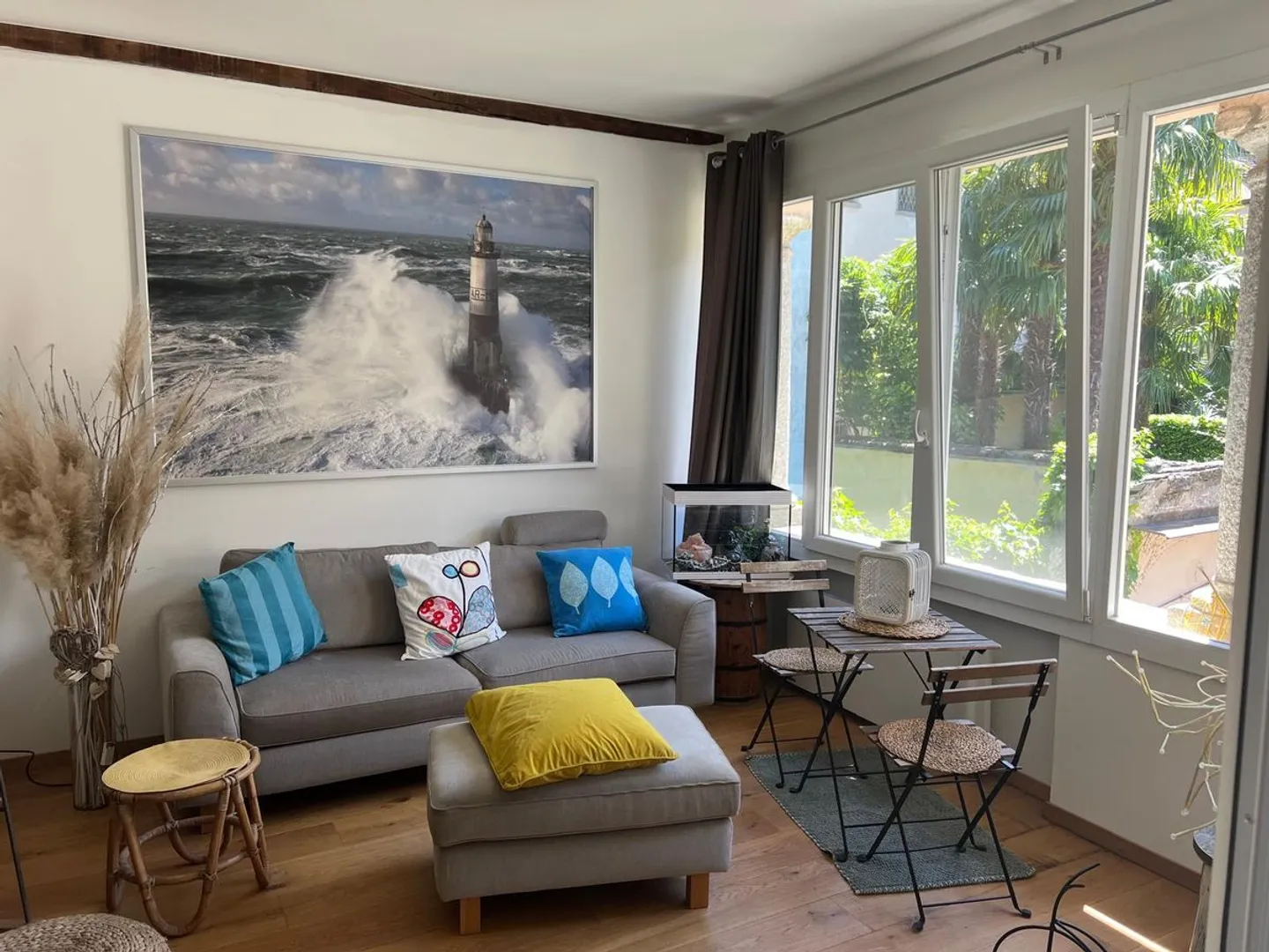 Wohnung mit Aussicht und Kamin in Golino, 2,5 Zimmer - Foto 1 von 10