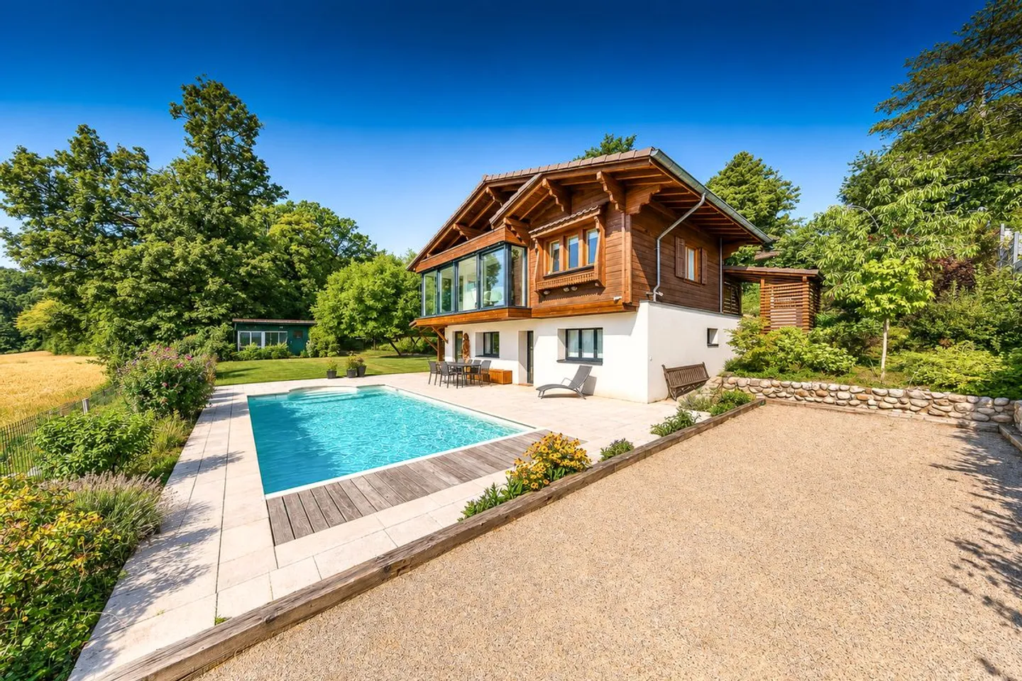 Sehr schöne Villa mit Panoramablick auf den See & den Mont Blanc! - Foto 1 von 13