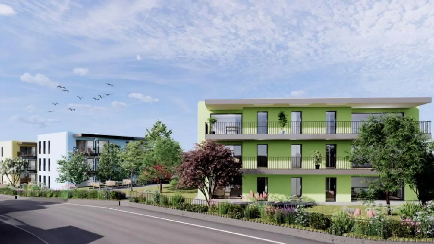 ULTIMO LOTTO !! NUOVO, 4.5 stanze al 1° piano con grande balcone - Foto 1 di 4