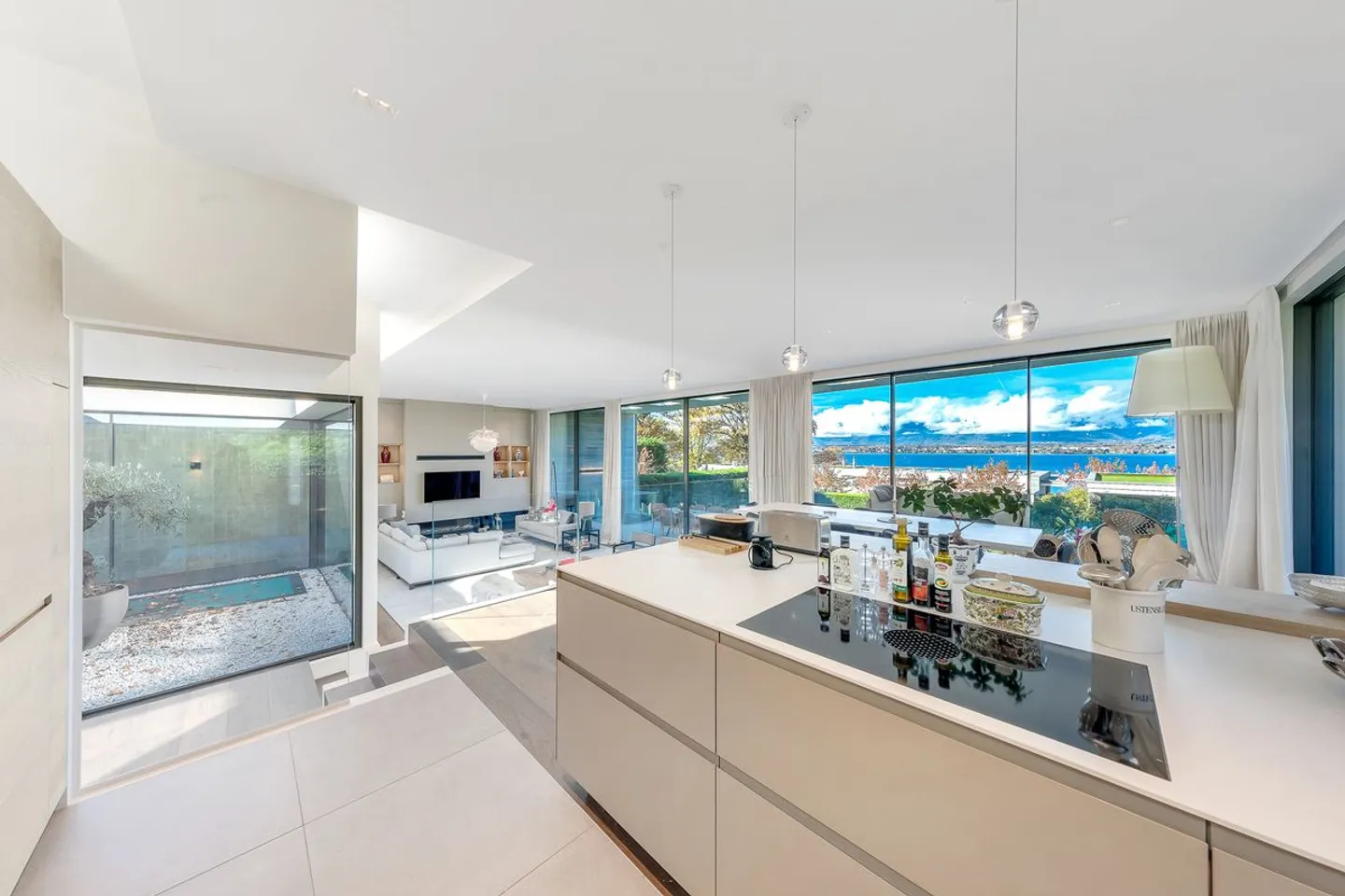 Außergewöhnliche zeitgenössische Villa - Privater Zugang zum See - Foto 6 von 13