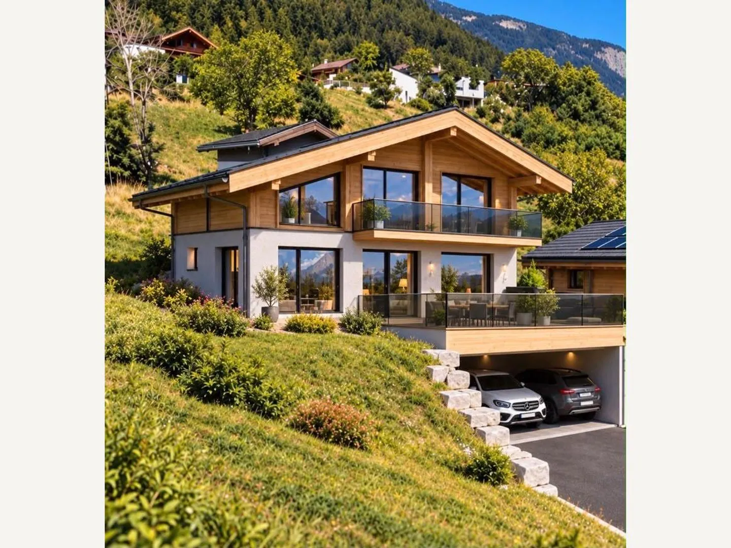 Neues Chalet mit 5,5 Zimmern in Ayent - Alpenpanorama 15 Minuten von Sion entfernt - Bau läuft - Foto 2 von 10