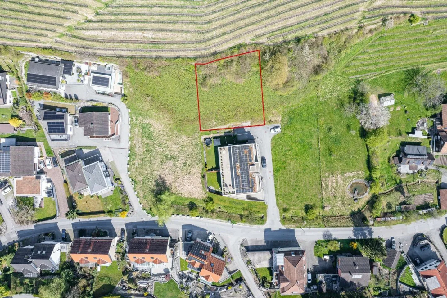 Terrain constructible de 691 m2 en pente - Photo 2 sur 4