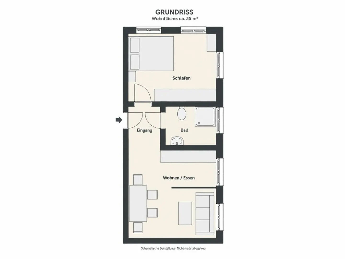 Appartement 2.5 pièces - Photo 6 sur 6