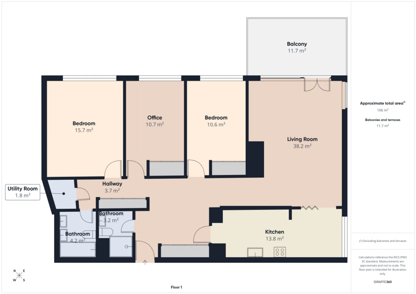 Helles 4,5-Zimmer-Apartment in Gentilino - Foto 13 von 13