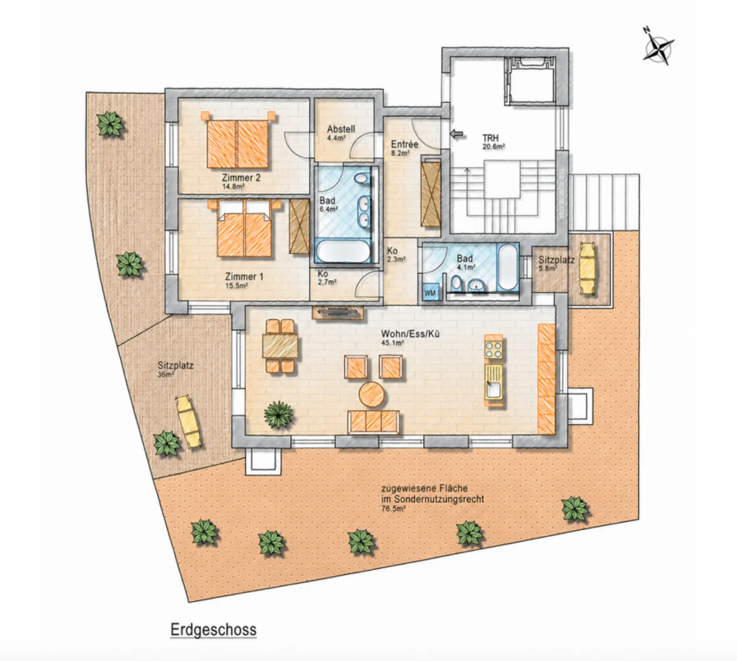 New apartment with 3.5 rooms and high-quality standard - Photo 9 of 9