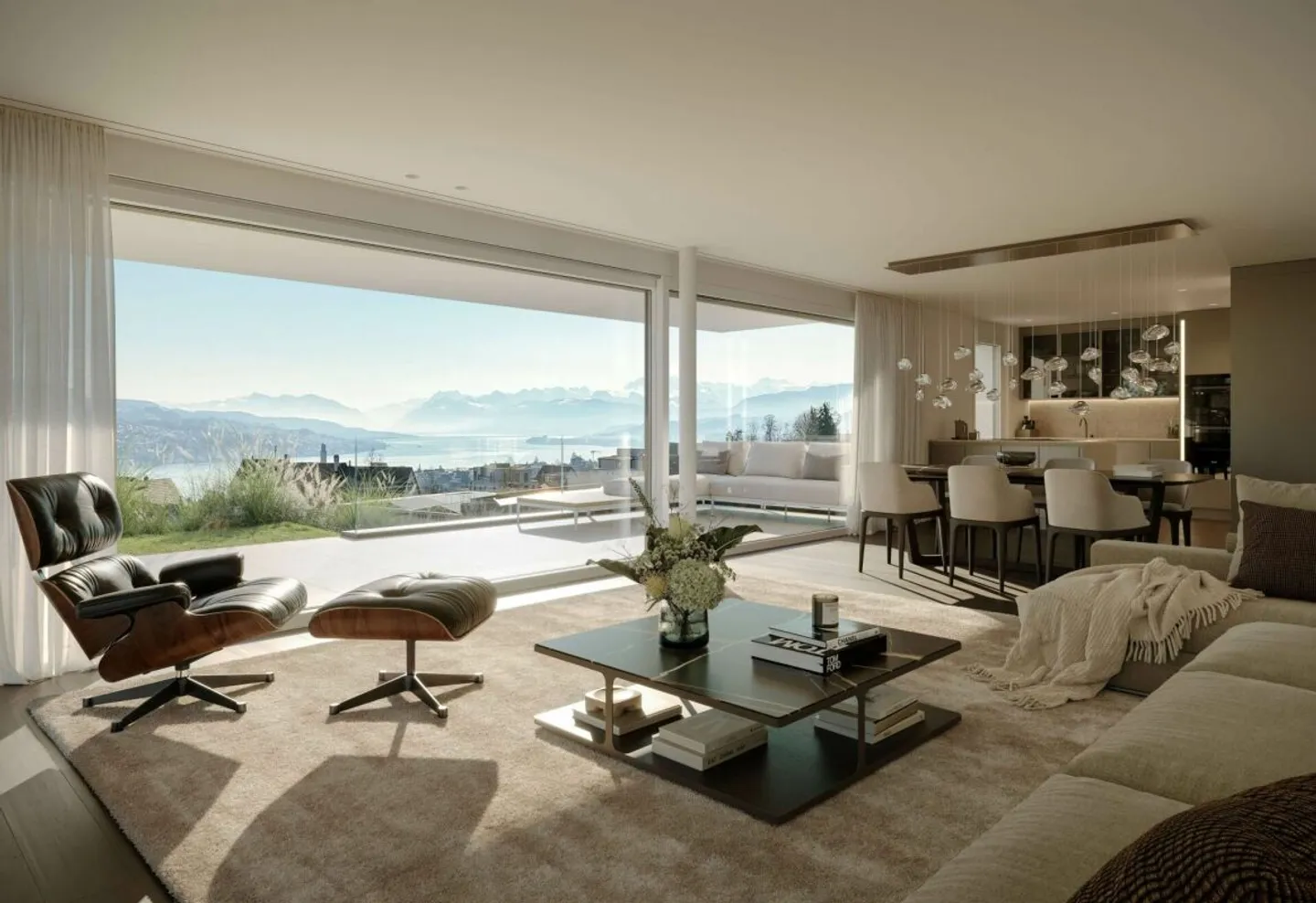 Esclusivo appartamento con terrazza di 5,5 stanze con vista mozzafiato sul lago e sulle montagne - Foto 2 di 4