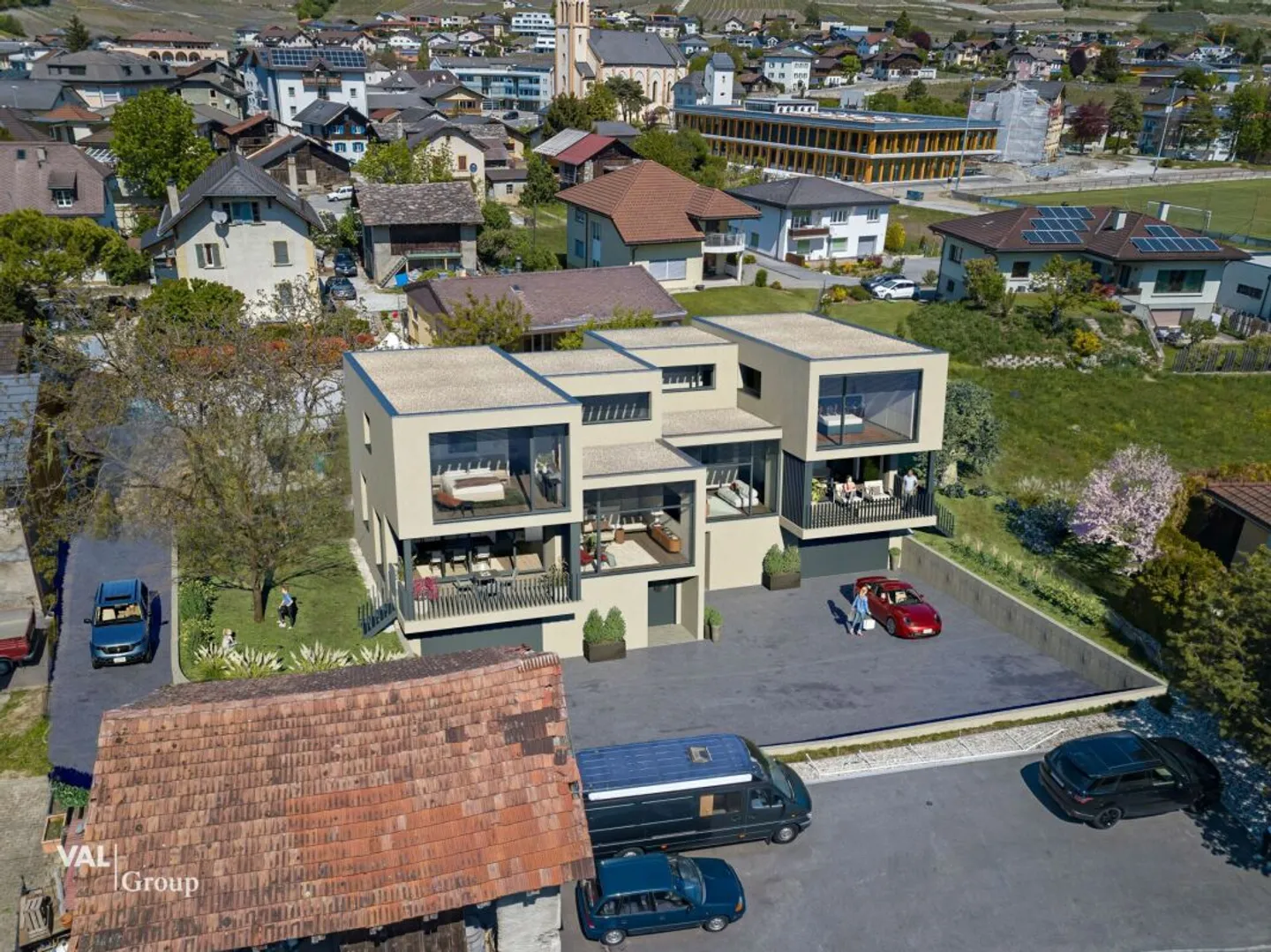 Exclusive Semi-Detached House in Salgesch - New Construction in Planning - Photo 1 of 8