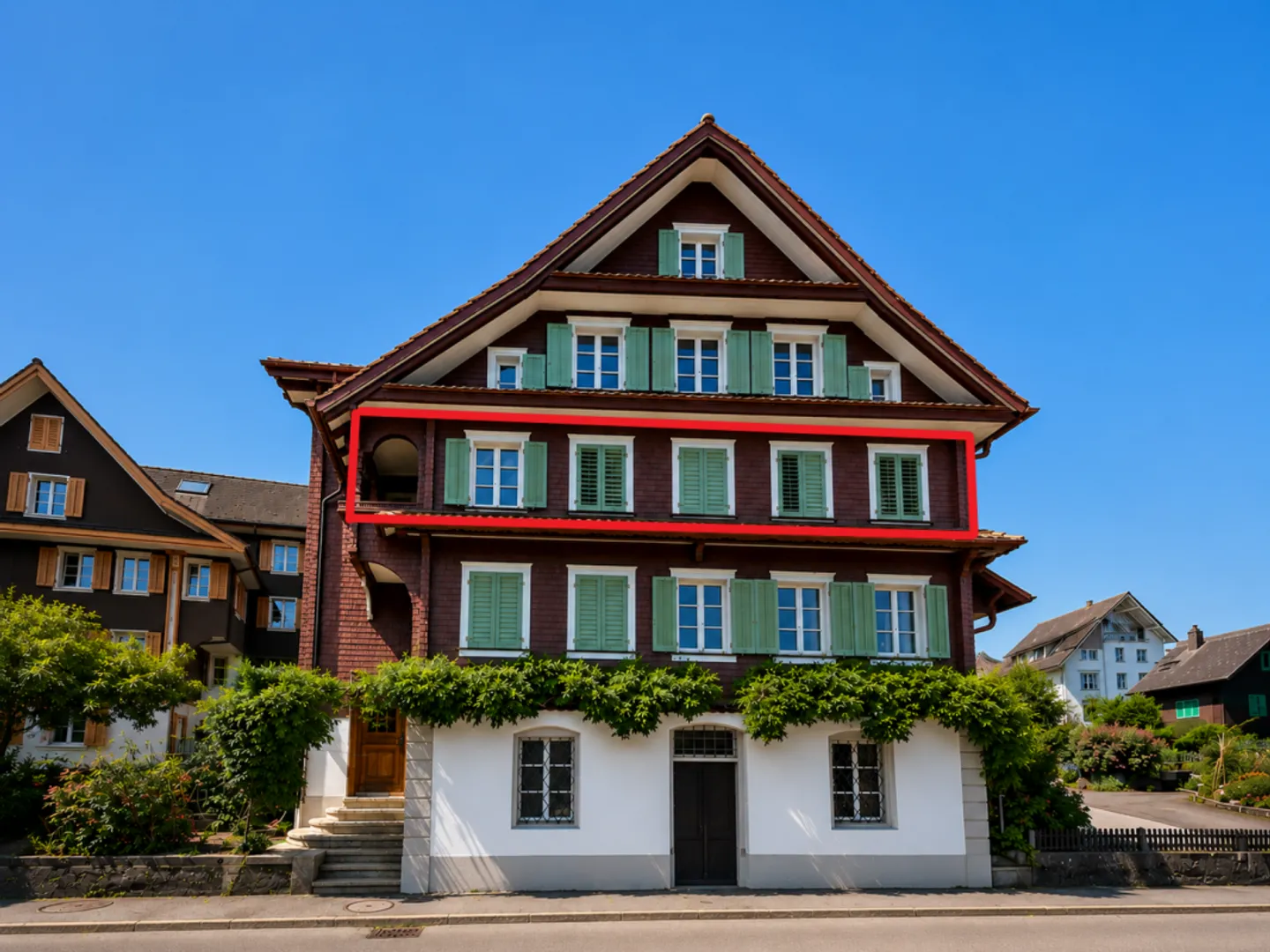 Appartement de 3,5 pièces récemment rénové dans un bâtiment résidentiel historique - Photo 11 sur 12