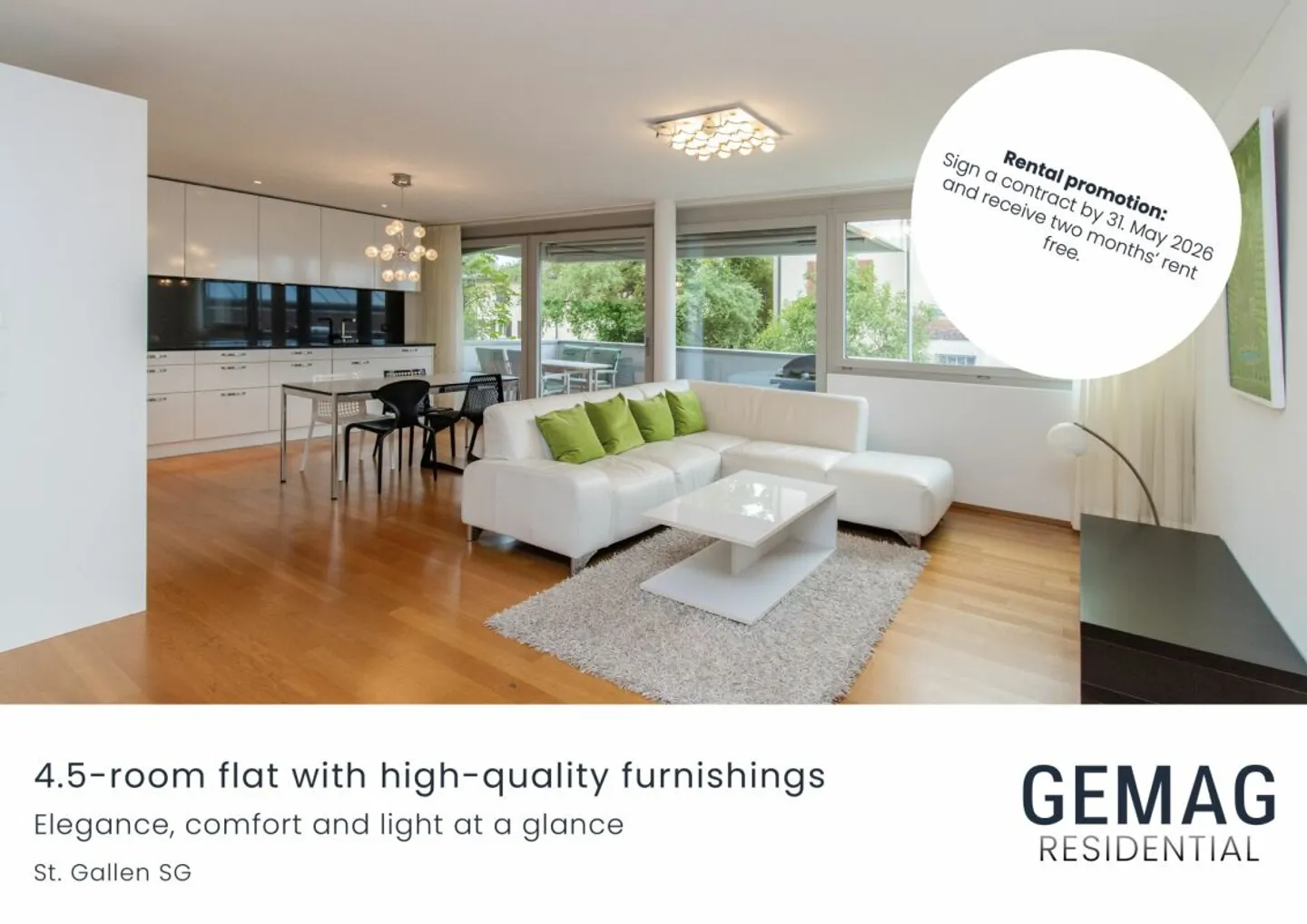 Stylish 4.5-Room Flat in Rotmonten - Photo 1 of 13