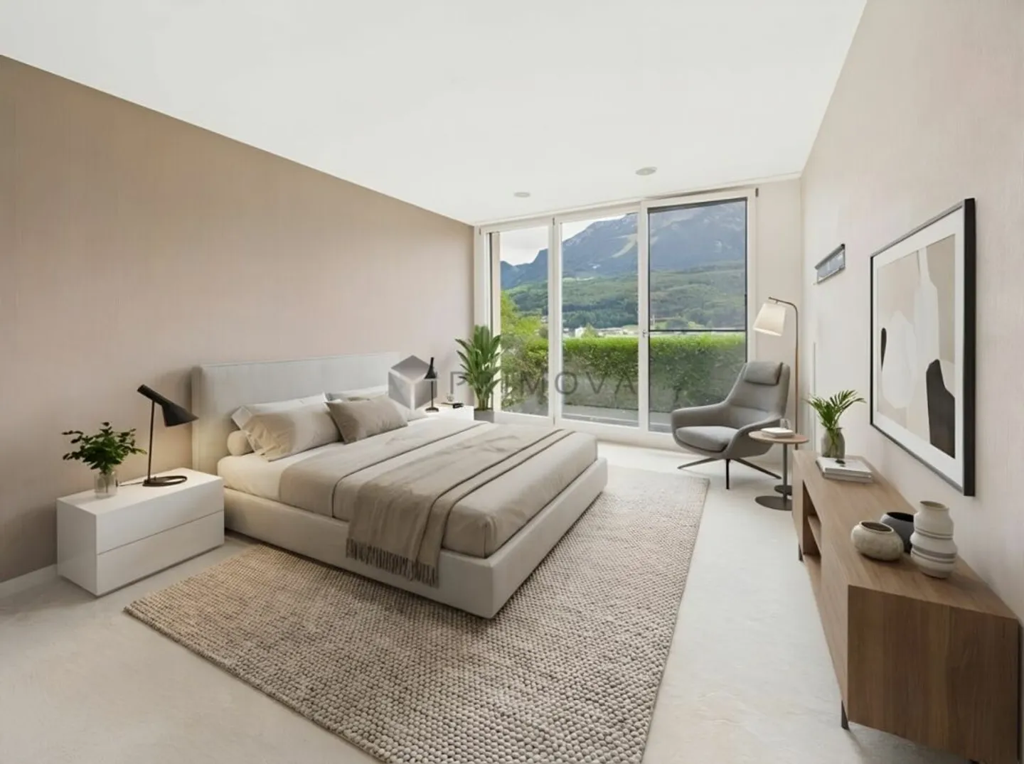 Luxurious terrace apartment with garden and panoramic view of the mountains and the lake! - Photo 12 of 13
