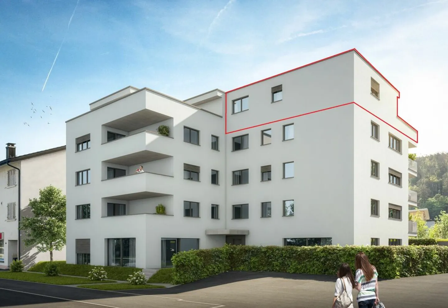 NEUBAU! 3½-Zimmer-Attika-Wohnung 4.OG - Foto 2 von 6