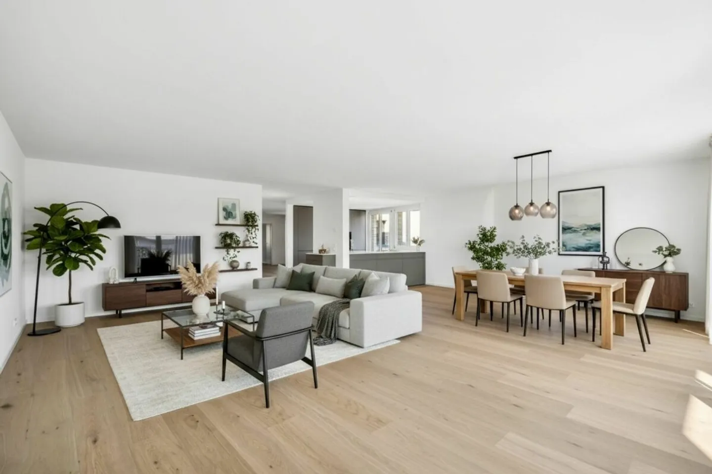 PREMIÈRE UTILISATION APRÈS RÉNOVATION COMPLÈTE DANS UN EMPLACEMENT CENTRAL À MEILEN - APPARTEMENT EN ATTIQUE PROCHE DU LAC DE ZURICH - Photo 1 sur 8