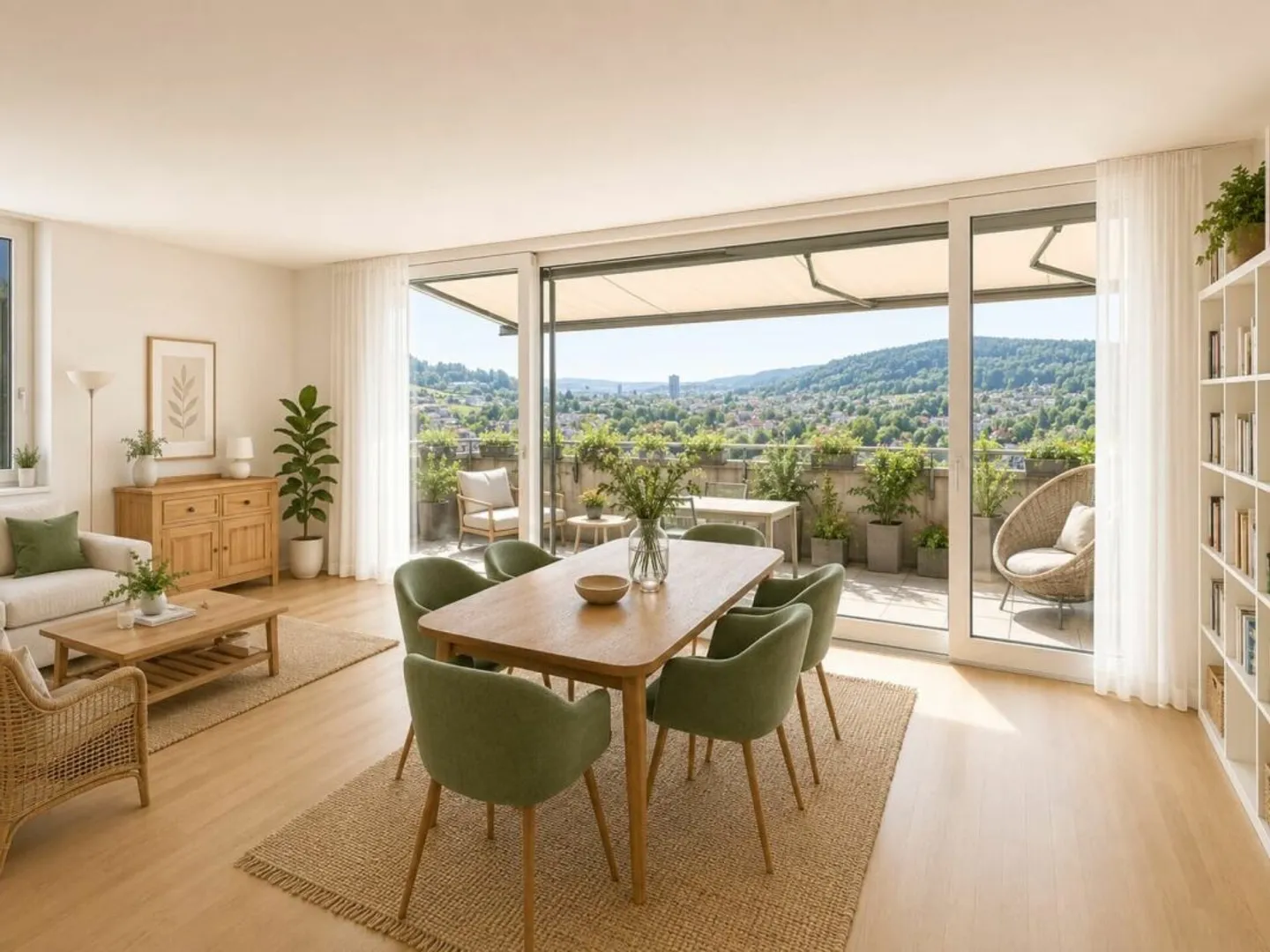 Stilvolle 2.5-Zimmer-Terrassenwohnung mit Panoramablick - Photo 1 of 7