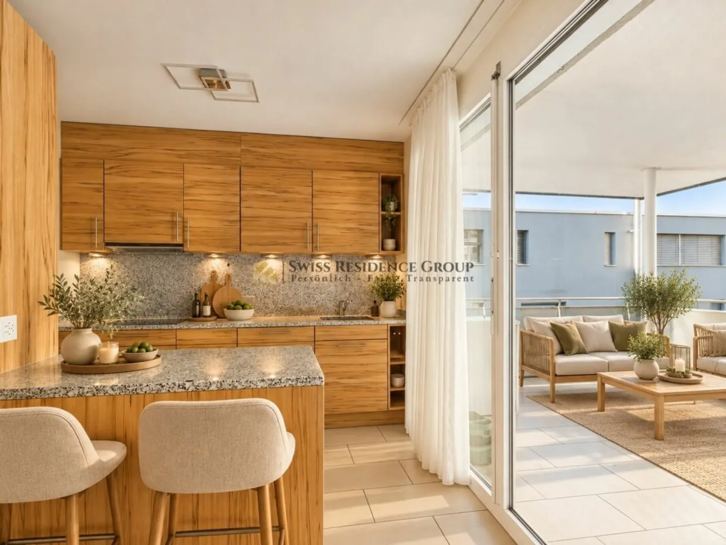 Modernes Apartment mit Abendsonne - Foto 5 von 13