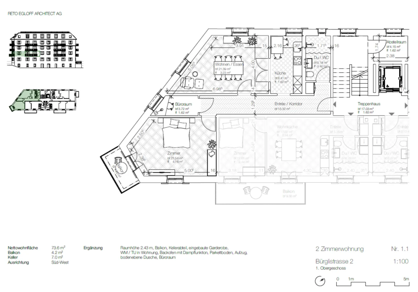 Charmante 2.5 Zimmer-Wohnung - Foto 8 von 8