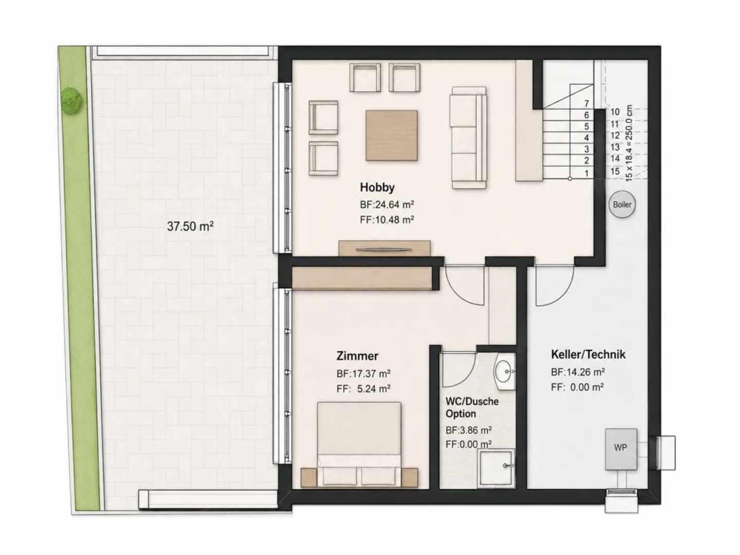 Modernes Doppeleinfamilienhaus in Balterswil - Foto 12 von 12