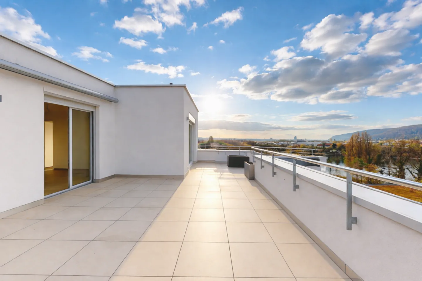 Appartement penthouse exclusif de 3,5 pièces en première occupation avec vue sur le Rhin - Photo 1 sur 12