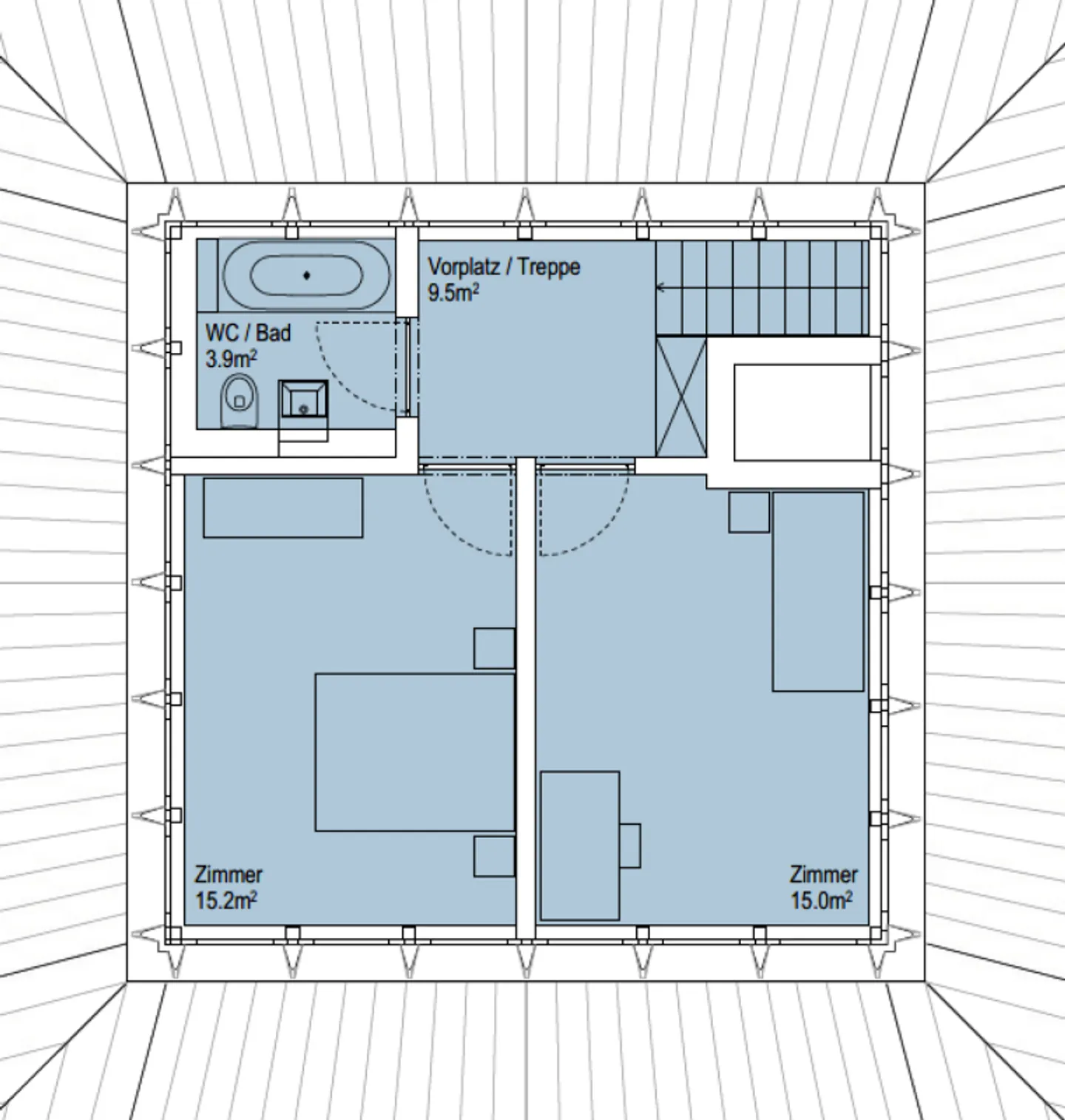 Light-flooded maisonette apartment with generous layout - Photo 12 of 12