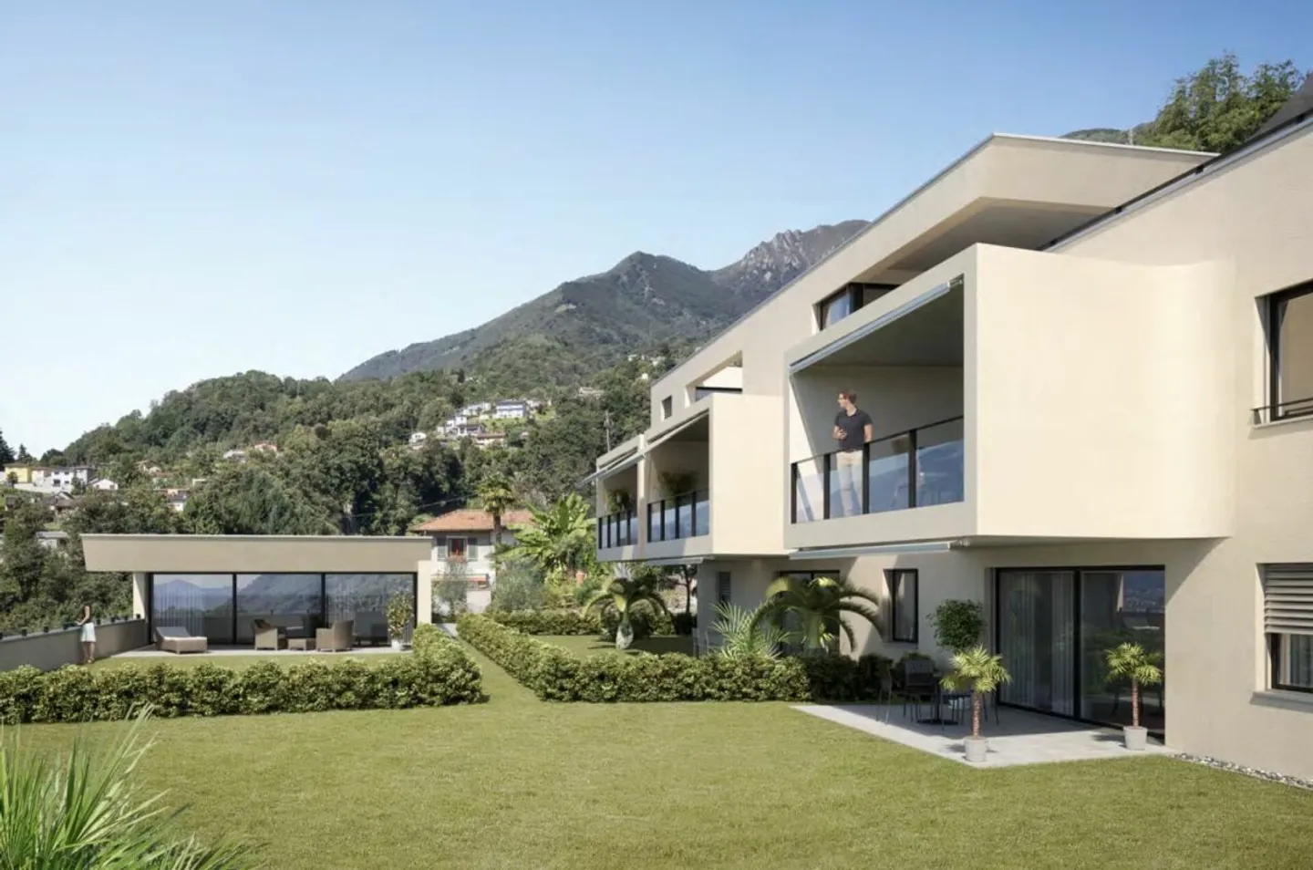 Appartement exclusif de 4,5 pièces avec vue sur le lac au Lago Maggiore à Gordola - Photo 2 sur 10