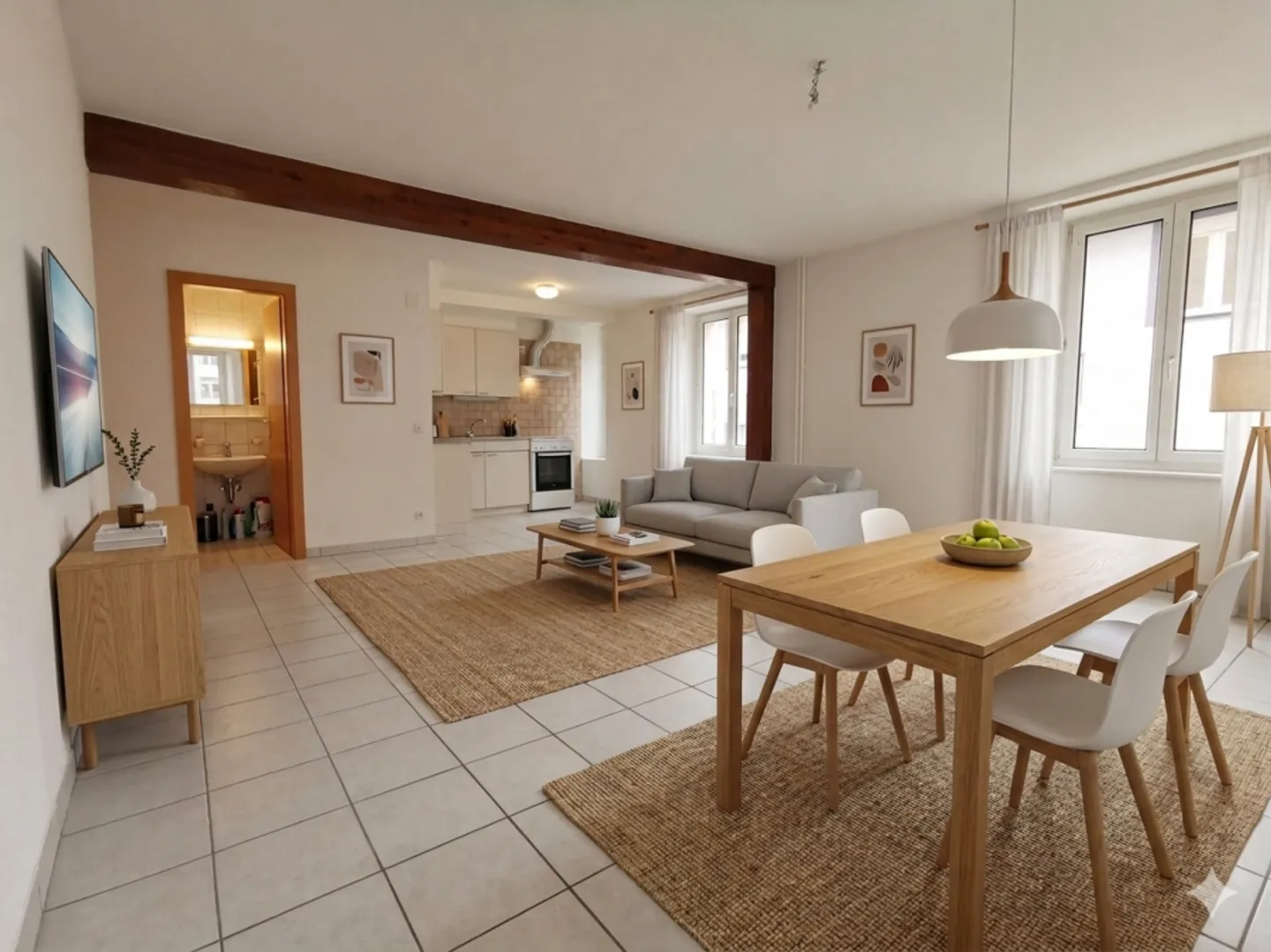 Appartement de 3.5pcs au coeur de la ville - Foto 3 di 6