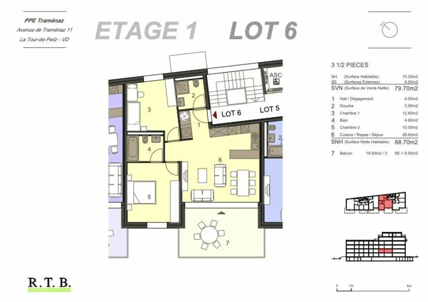 Appartement lumineux 3.5 pièces - Photo 11 sur 13