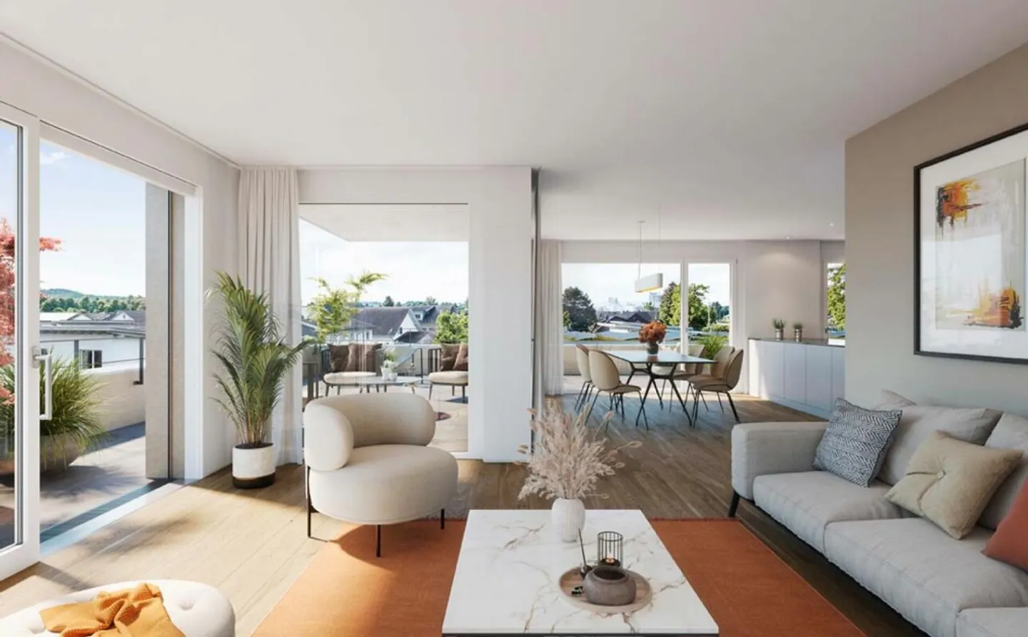 117 m² | 2.5-Zi.-Wohnung im EG | Erstbezug - Foto 5 di 12