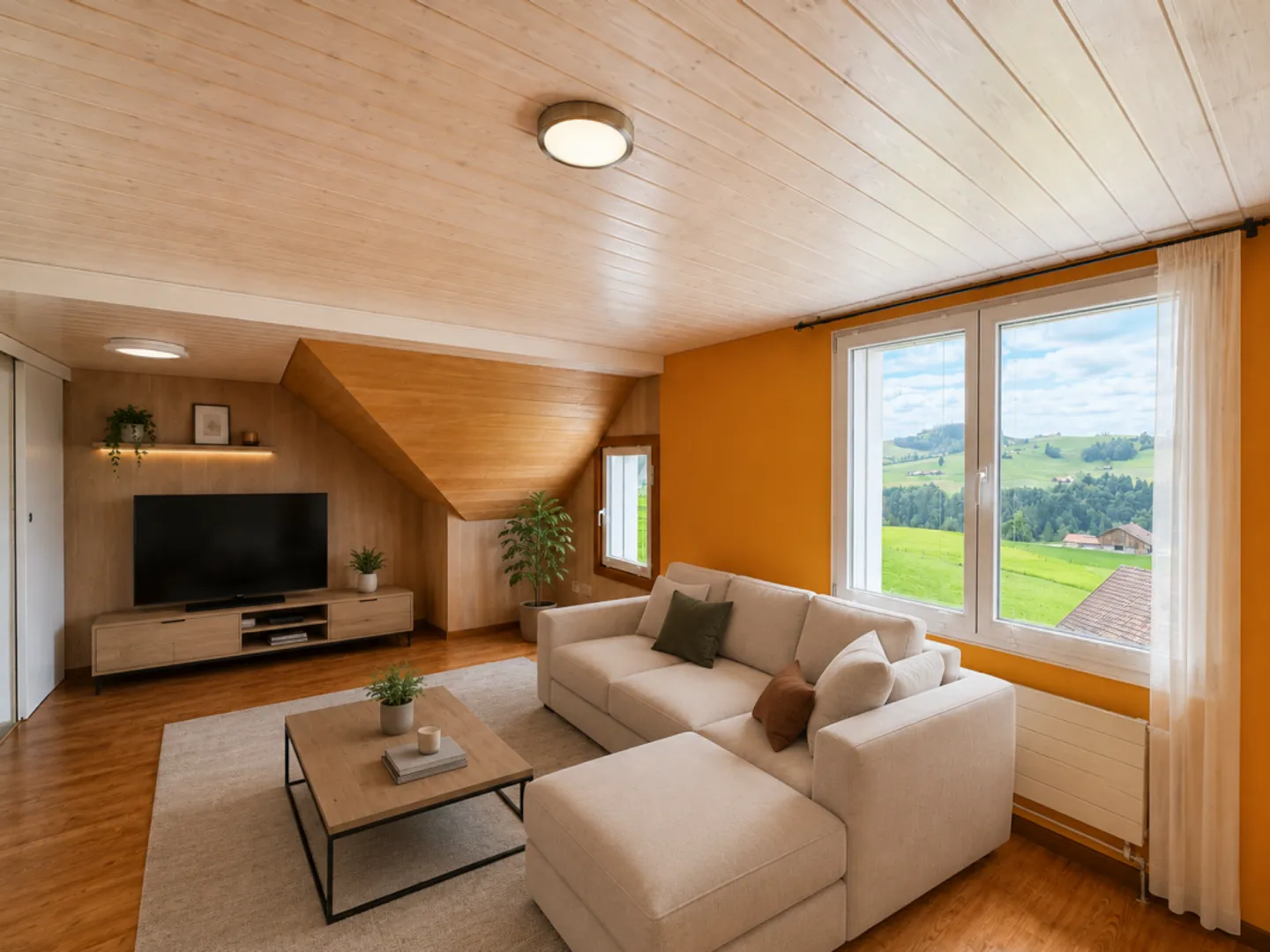 Modernized 3.5-room attic apartment with balcony and stunning view - Photo 3 of 13