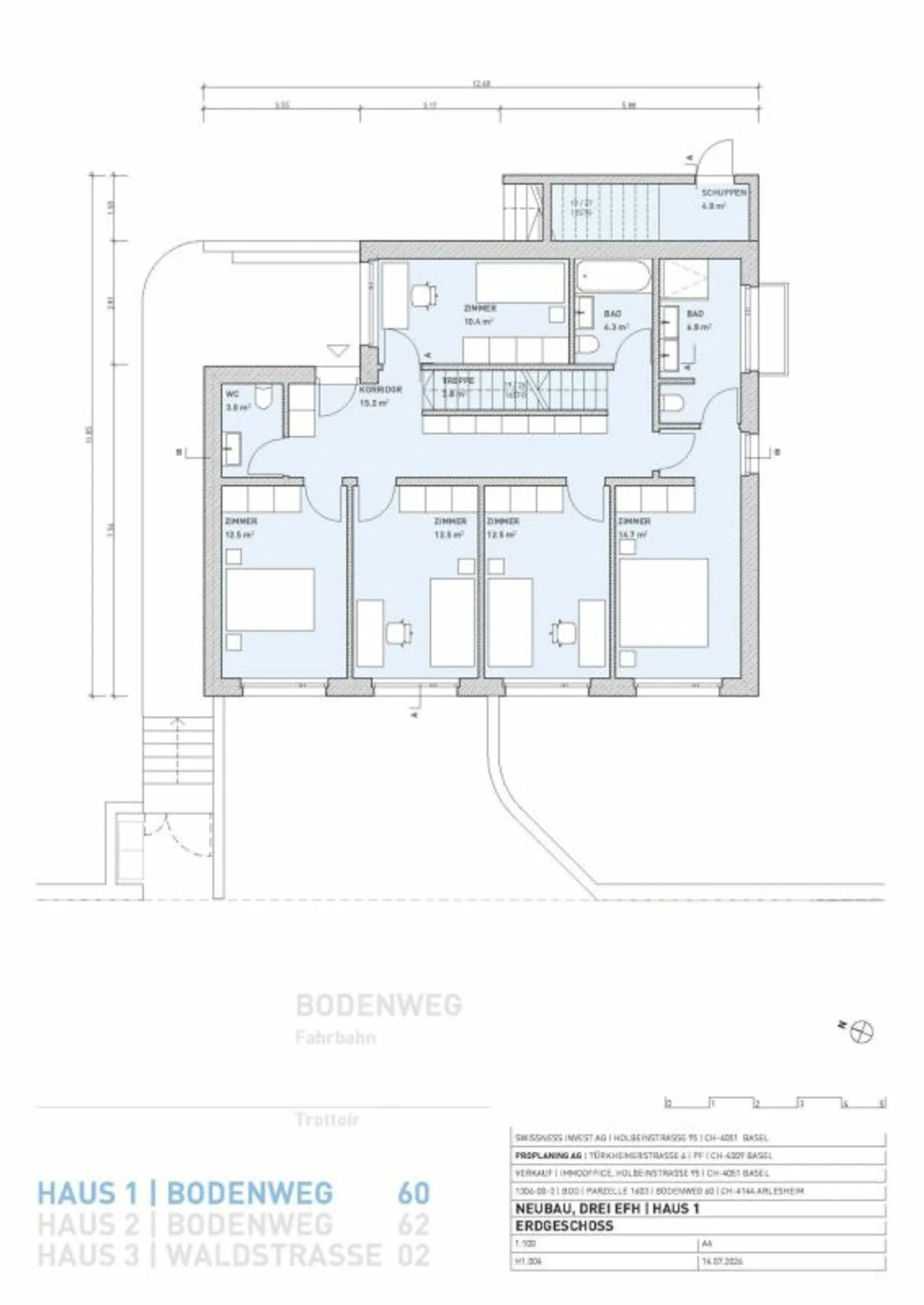 Wohnen mit Weitblick in Arlesheim!- Freistehendes Einfamilienhaus, Haus Nr. 1 - Photo 13 sur 13