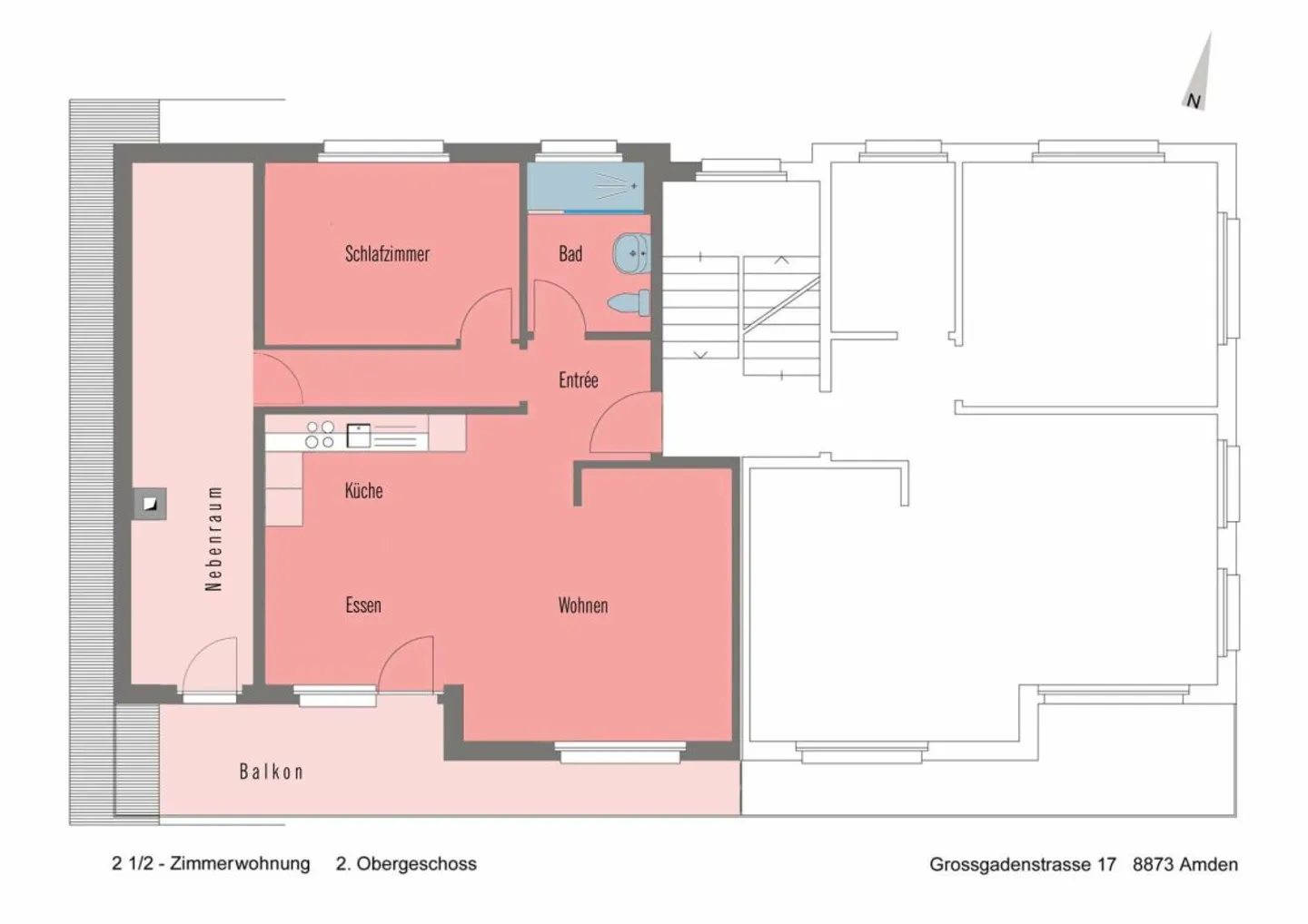 Appartamento arredato di 2.5 locali ad Amden: Vista montagna da sogno, parcheggio elettrico privato &amp; ampia soffitta (residenza secondaria permanente) - Foto 11 di 12
