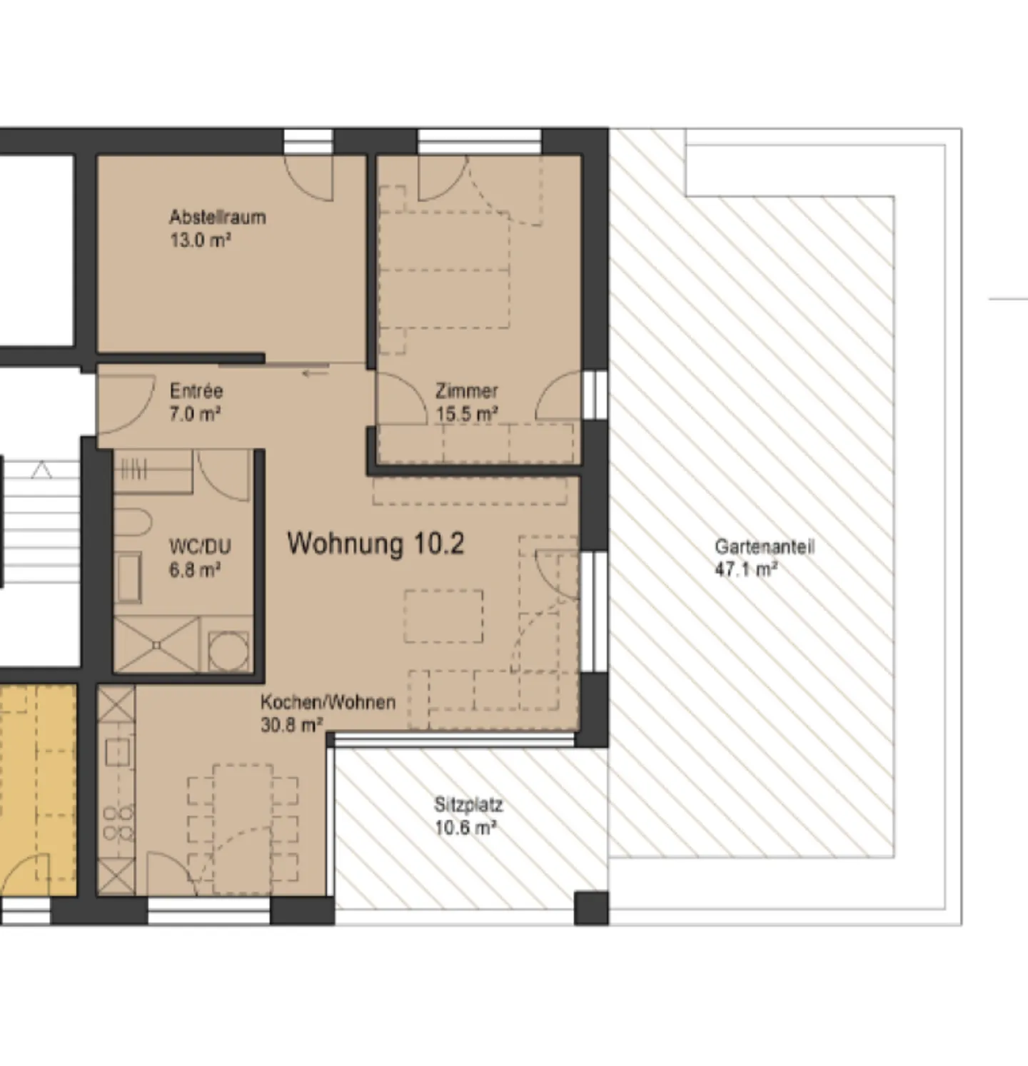 Spacious 3-room garden apartment in the center of Buchs SG - Photo 9 of 10