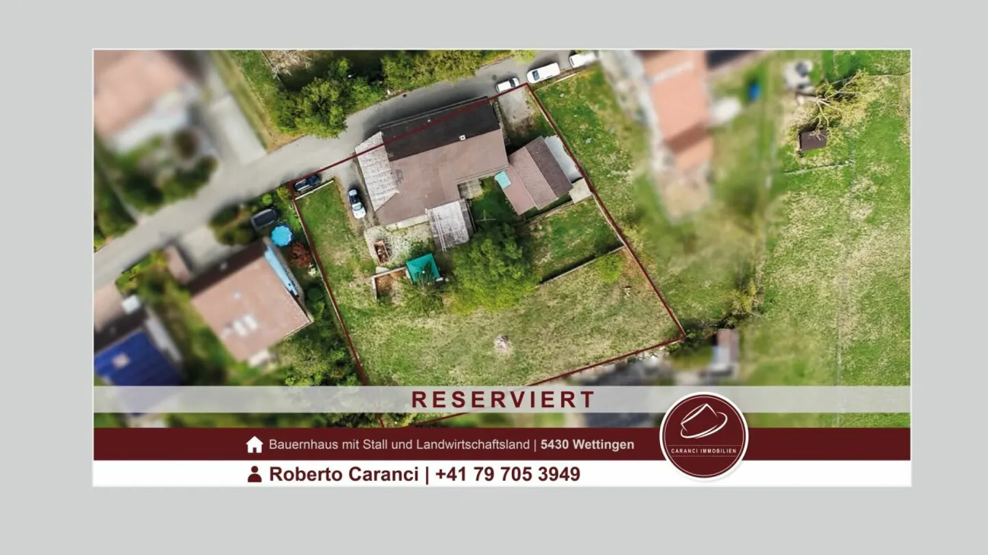 RESERVED - Two-family house with stable and agricultural land in Wettingen - Photo 1 of 2