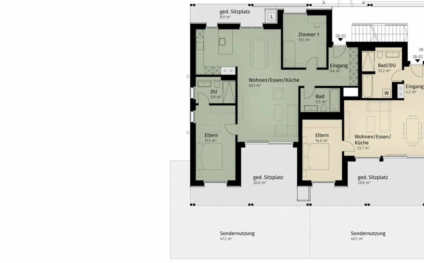 140 m² | 3.5-Room Garden Apartment | First Occupancy - Photo 11 of 13