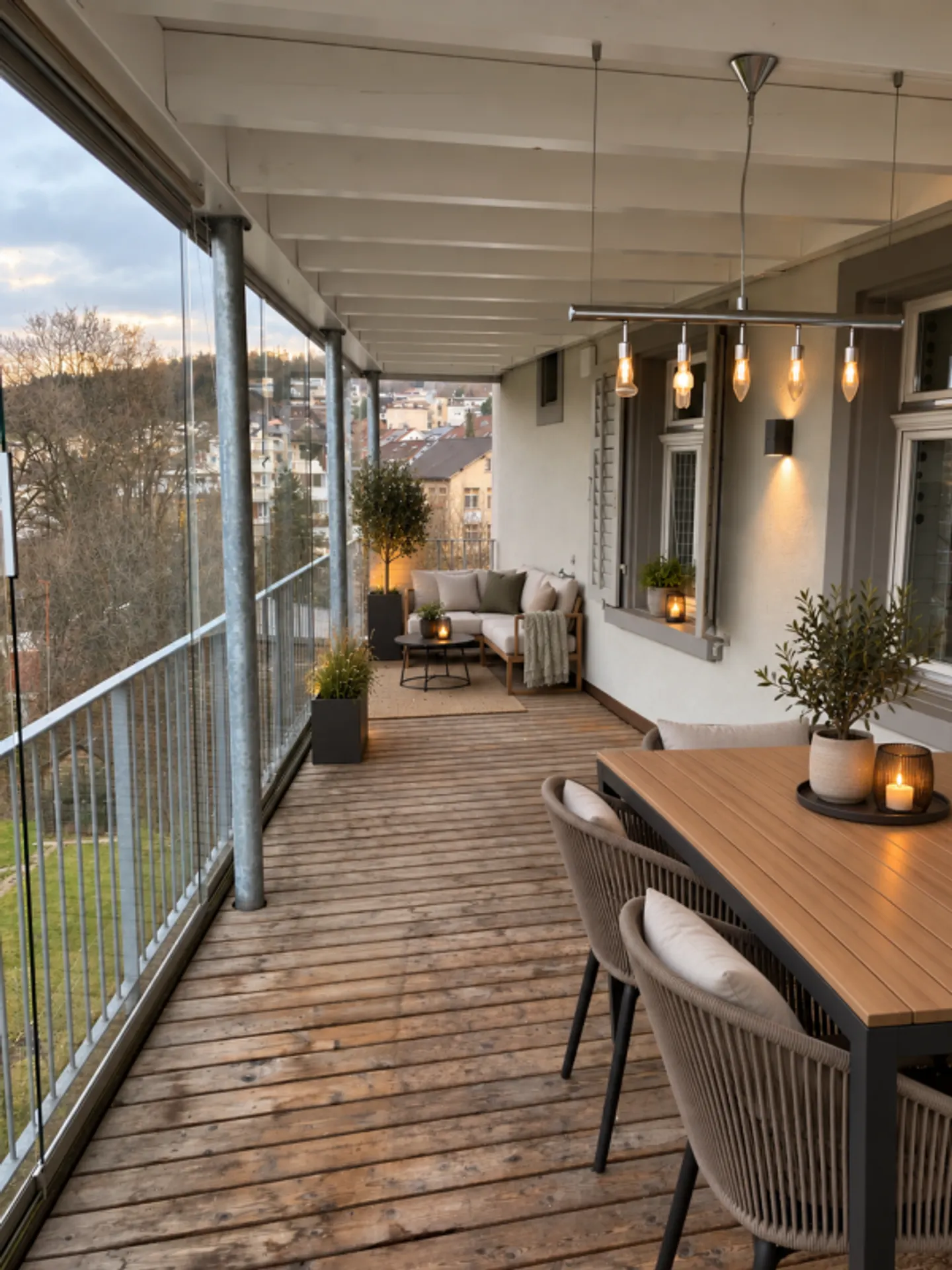 3.5 Zimmer Wohnung mit verglaster Terrasse - Foto 3 di 4