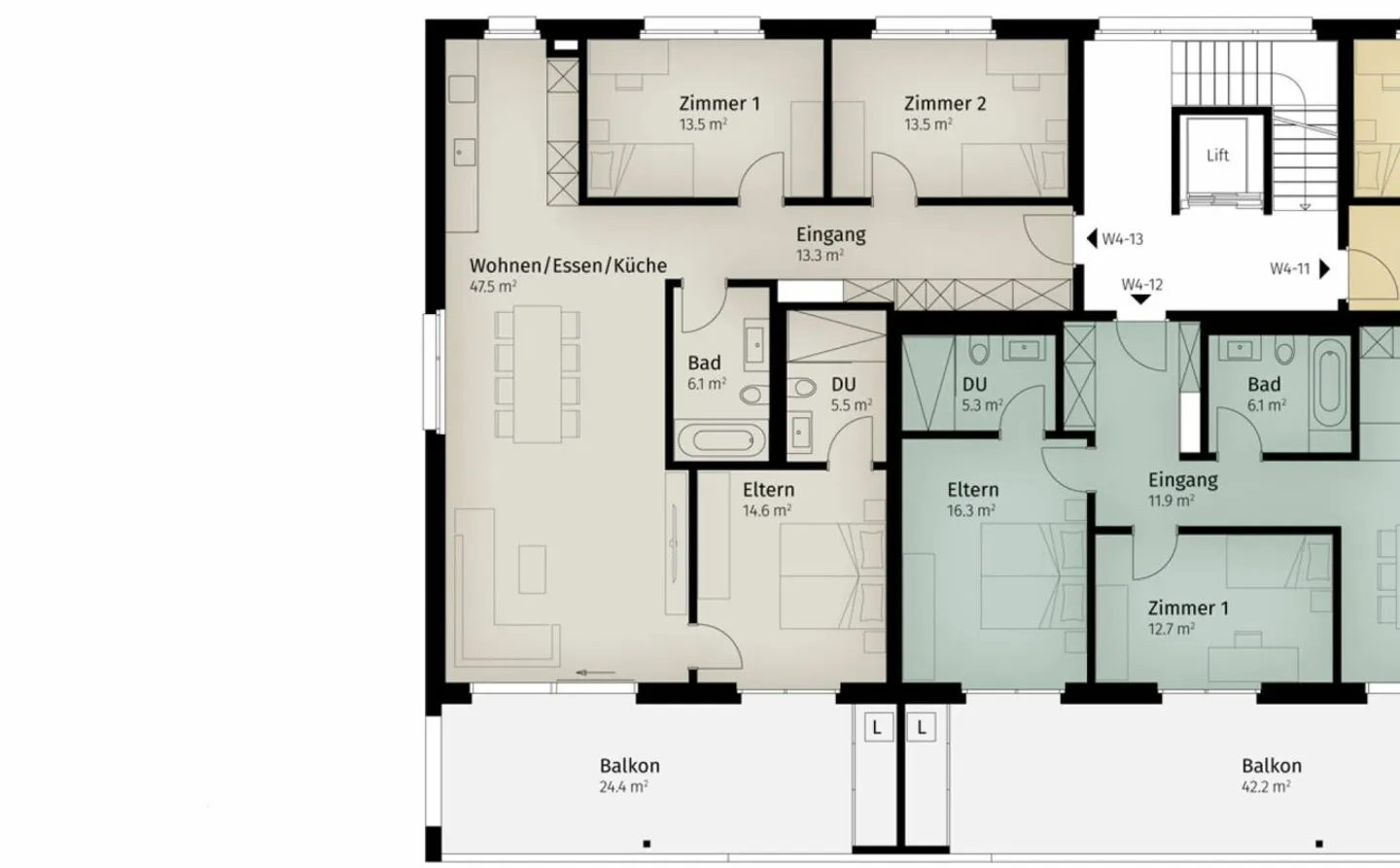 135 m² - Appartamento 4.5 locali | 1° piano - Foto 9 di 11