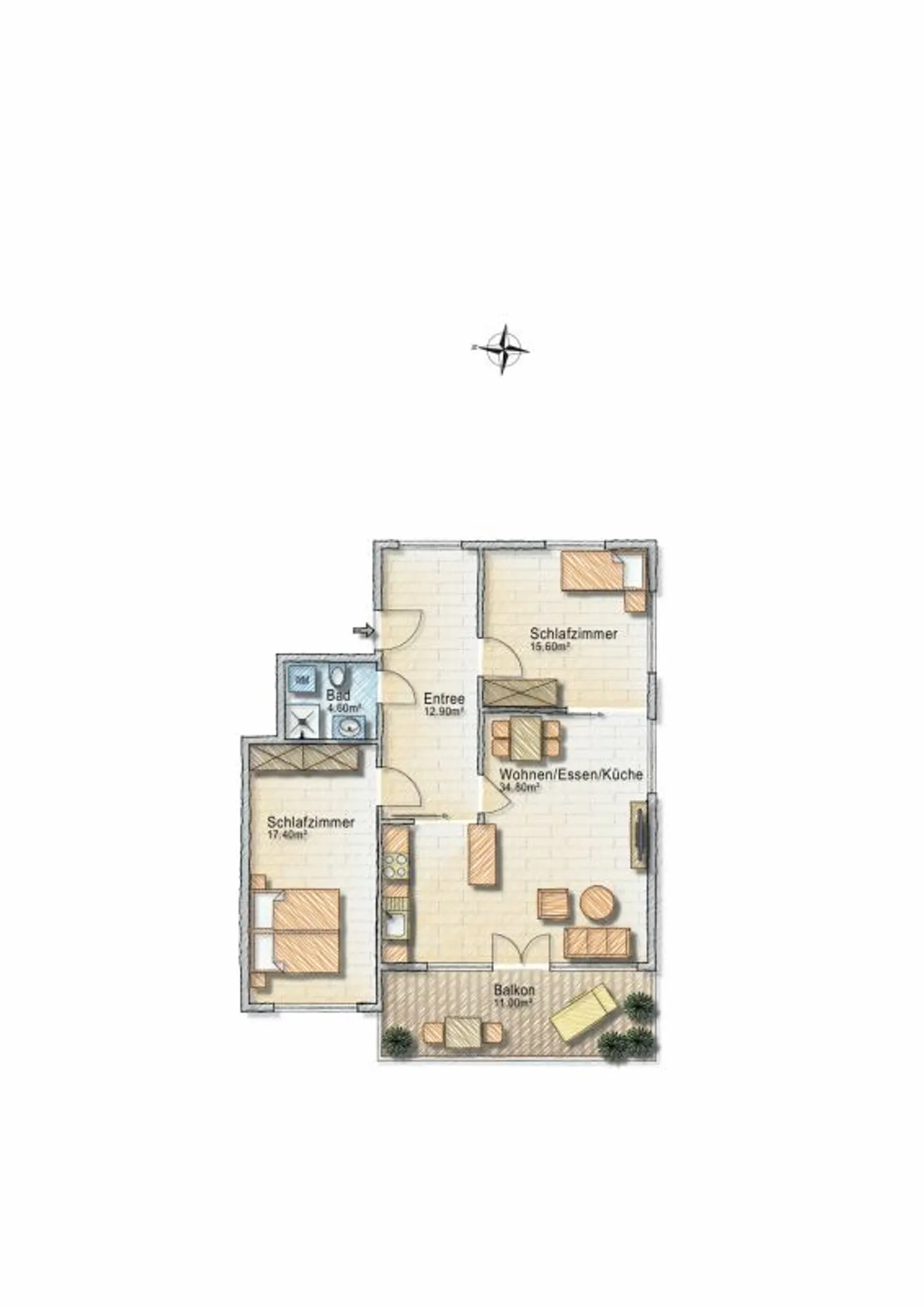 Vivere in modo adeguato all'età in un ambiente curato - Appartamento di 3,5 stanze in una posizione tranquilla a Berneck SG - Foto 11 di 11