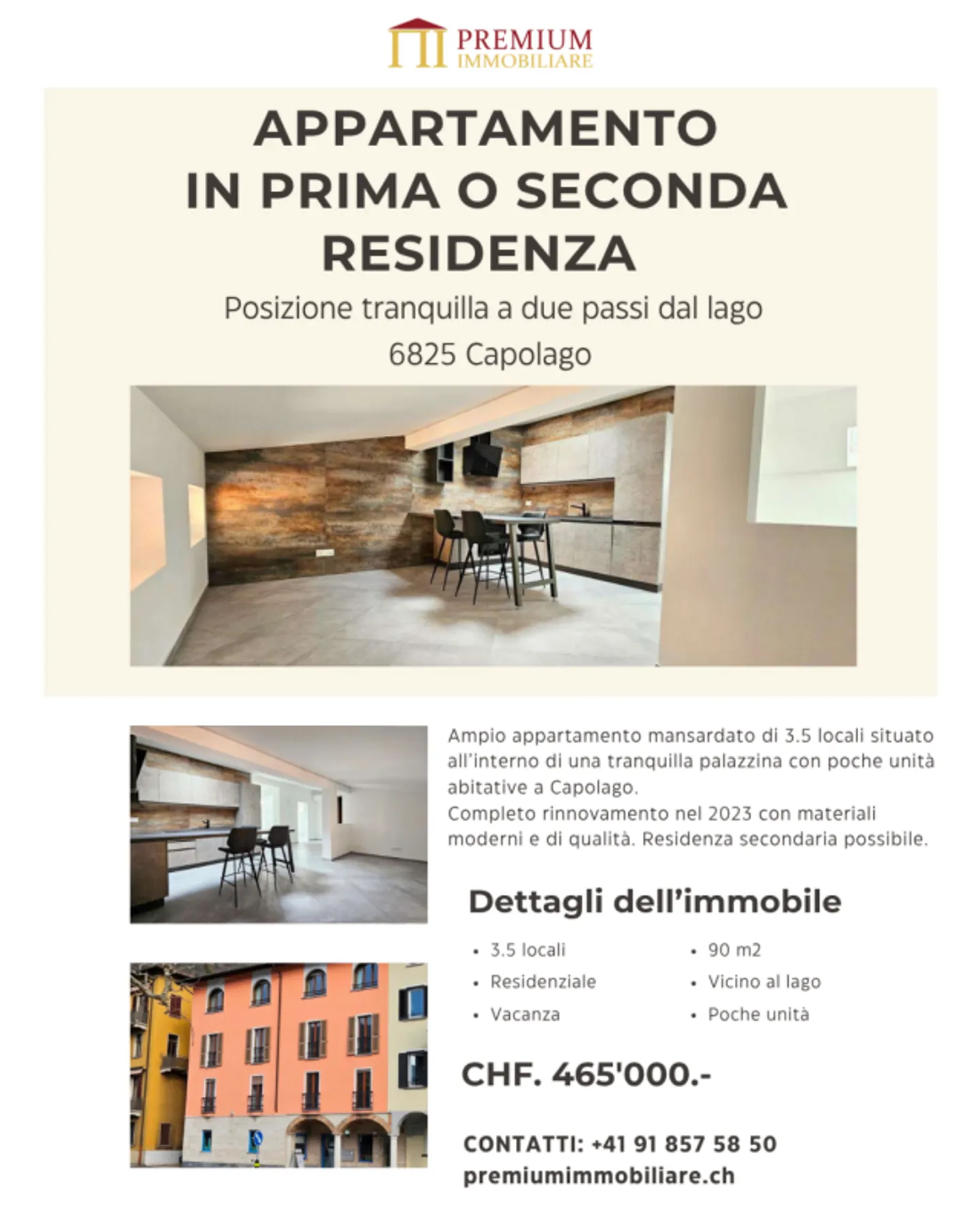 ATTIC APARTMENT IN CAPOLAGO - Photo 1 of 12
