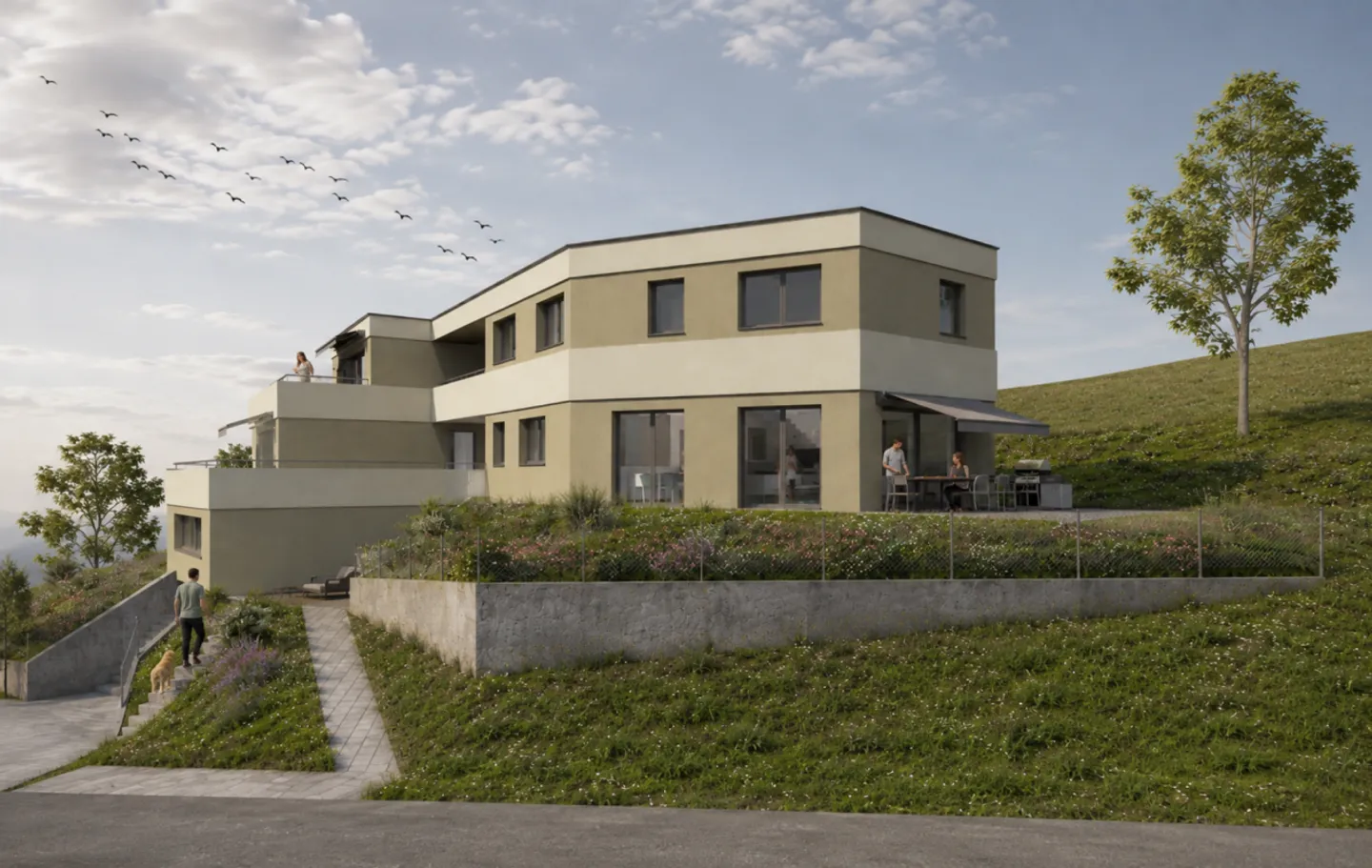 Grosszügiges Einfamilienhaus mit Bergsicht - Foto 2 von 12
