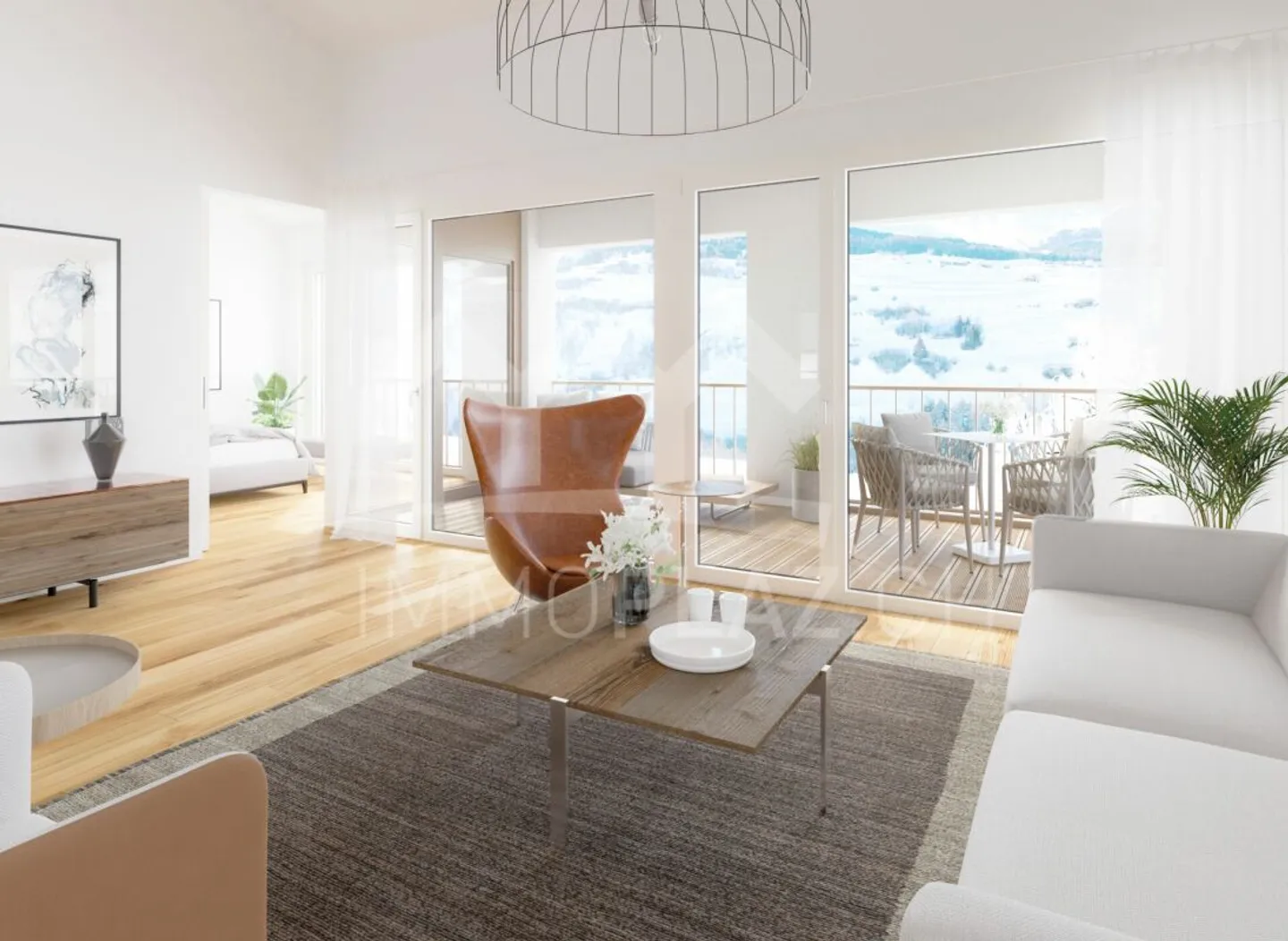 Incantevole appartamento mansardato di 4½ locali a Cunter - Foto 3 di 6