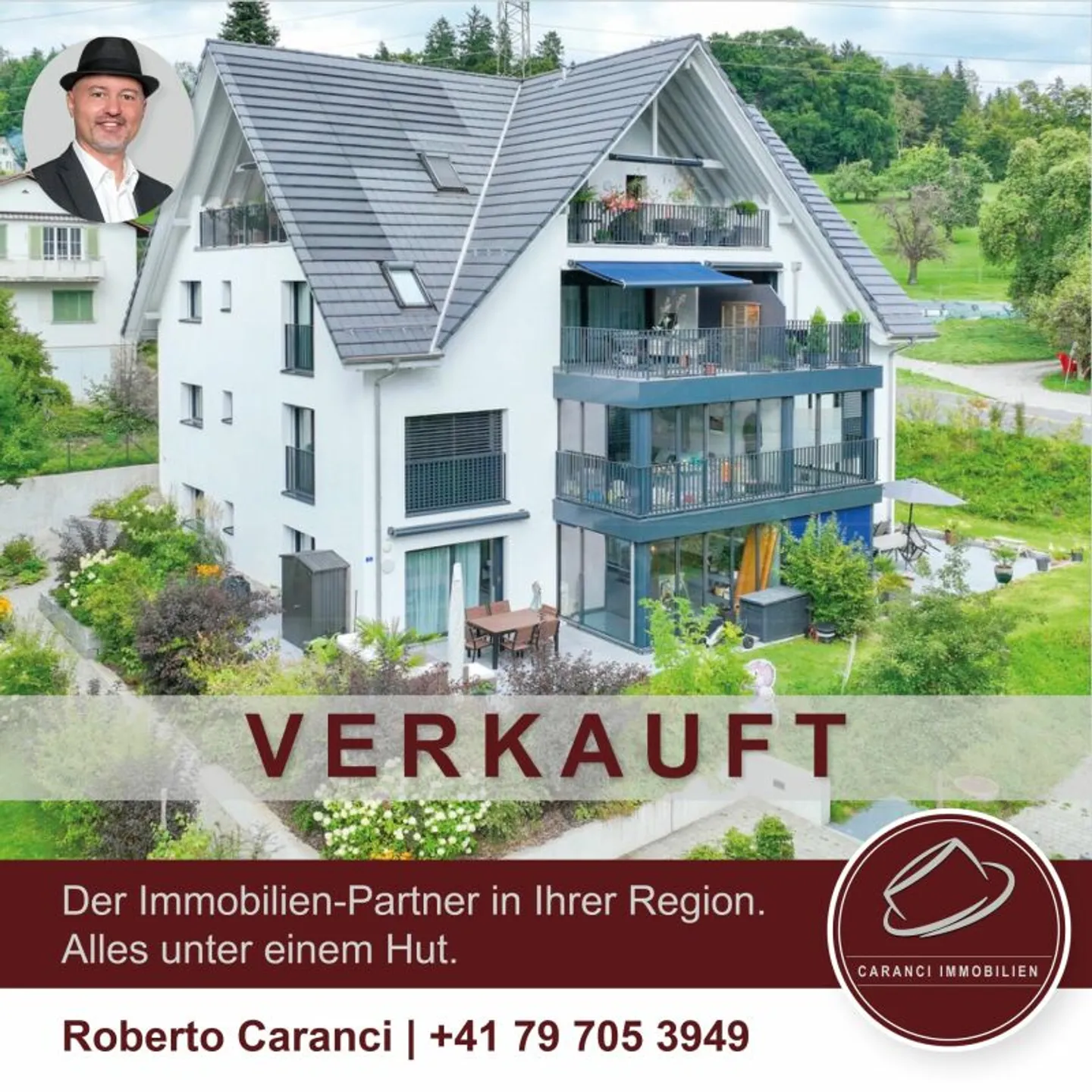 RISERVATO - Esclusivo appartamento giardino di 4½ locali con giardino d'inverno - Vivere nel verde vicino a Zurigo e Zug - Foto 1 di 13