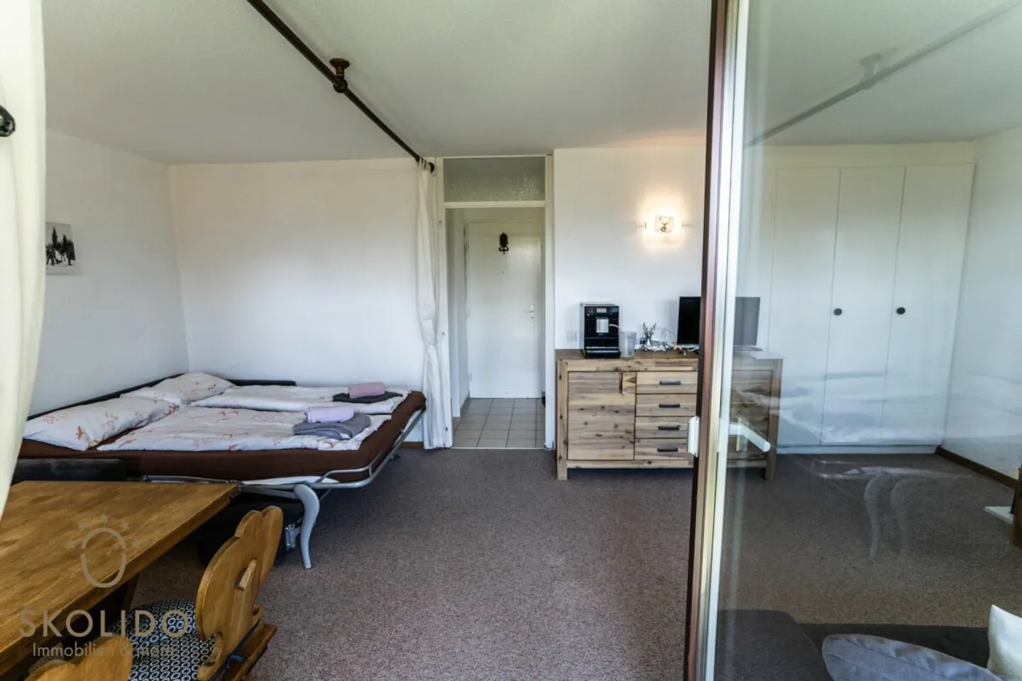 Grosses Studio-Apartment mit unverbaubarem Weitblick in der Aletscharena - Photo 8 sur 13