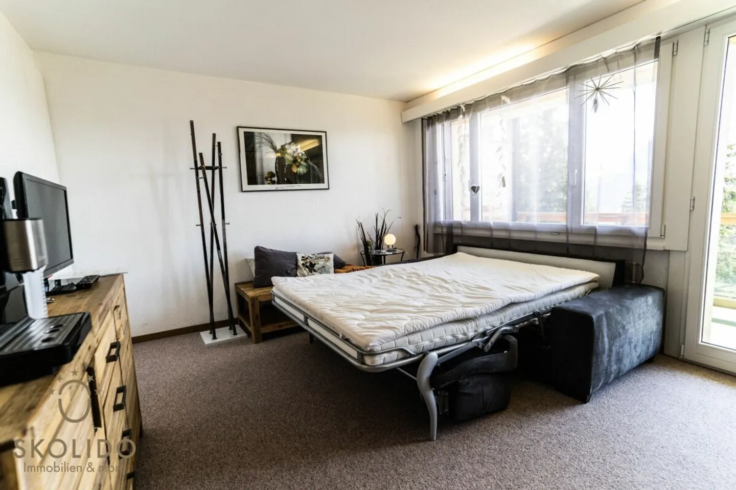 Grosses Studio-Apartment mit unverbaubarem Weitblick in der Aletscharena - Photo 7 sur 13