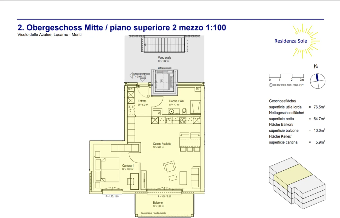 LOCARNO MONTI - SECONDARY RESIDENCE - 2.5-room apartment for rent - Photo 12 of 13