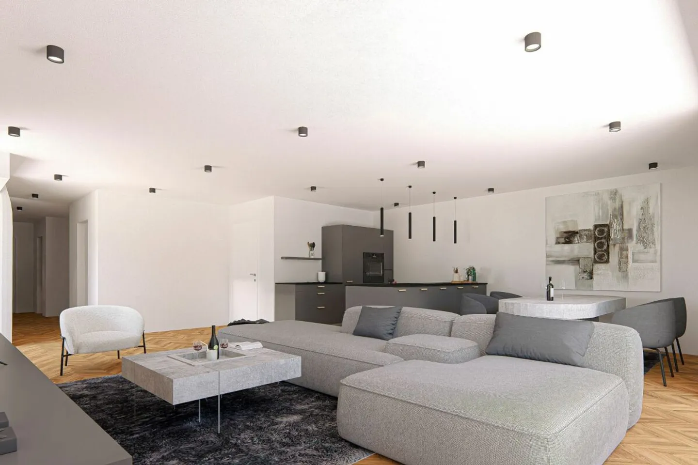 Bald bezugsbereit -exklusive 3.5-Zimmer Attika-Wohnung mit 158m2 Terrasse - Photo 4 sur 13