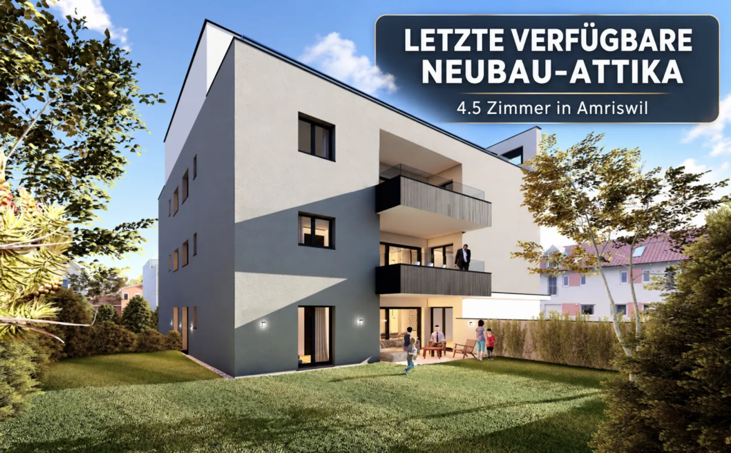 Letzte Einheit im Neubau - Attikawohnung mit zwei grosszügigen Terrassen - Foto 1 di 5