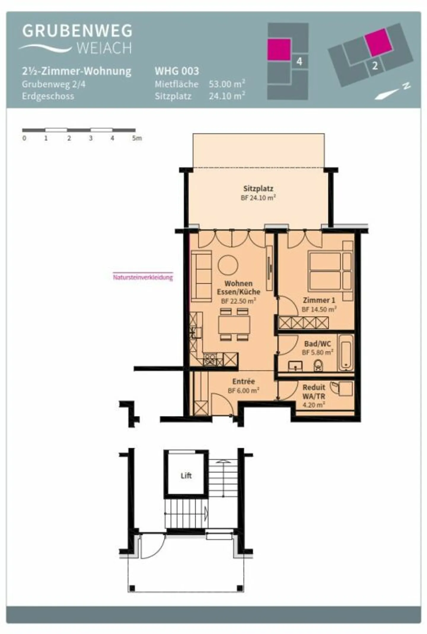Moderne Erdgeschoss-Wohnung - Foto 9 von 9