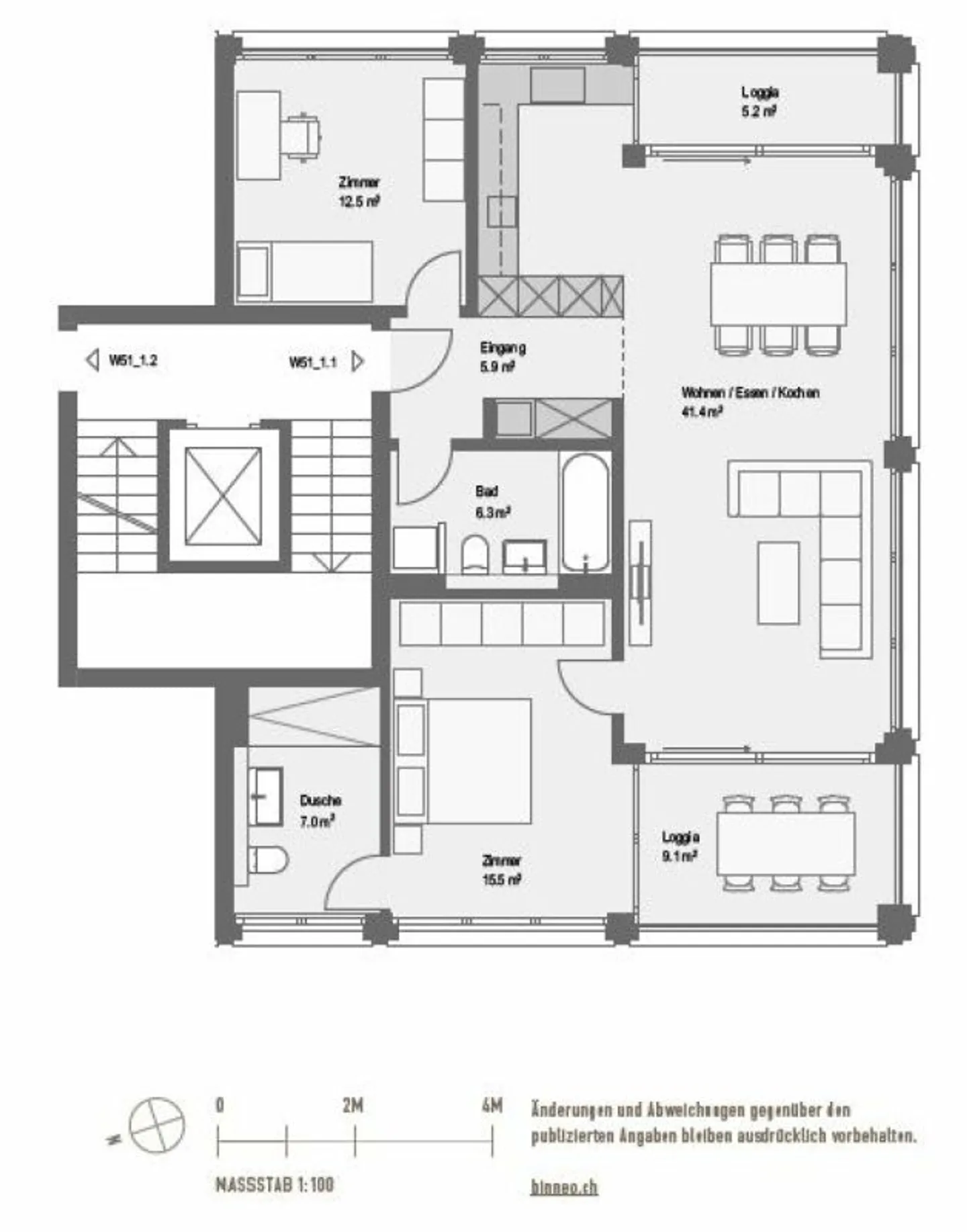 Exclusive 3.5-room new apartment with 89 m2 in Binningen - Photo 9 of 9