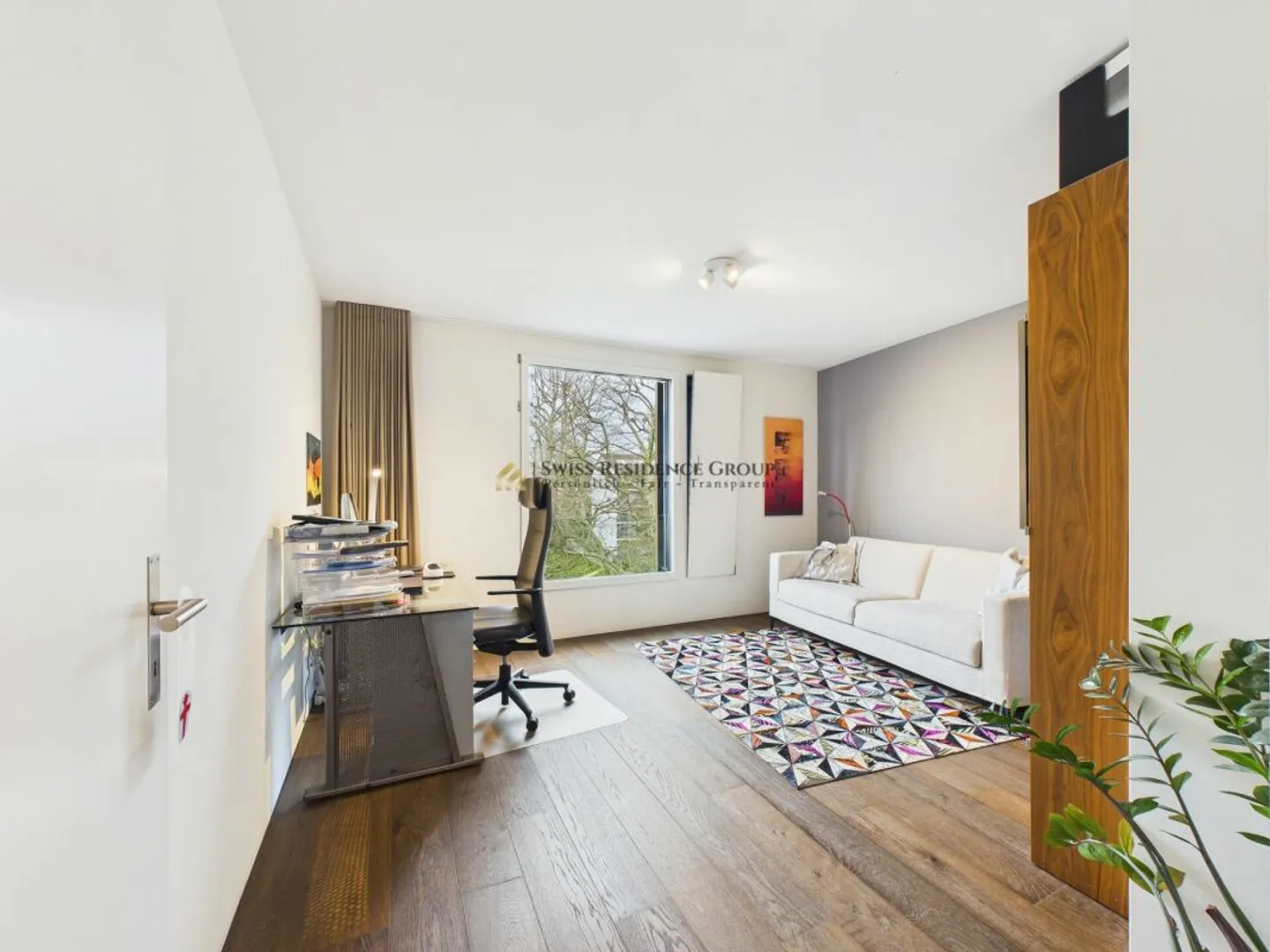 Appartamento panoramico di design luminoso con vista sul parco, terrazza e architettura moderna a Basilea - Foto 12 di 13