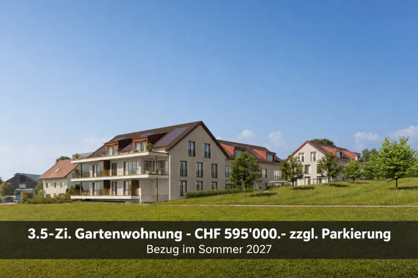 Neubau Alpenblick in Happerswil (Gemeinde Birwinken TG) - 3.5-Zi. Gartenwohnung - Photo 1 sur 5